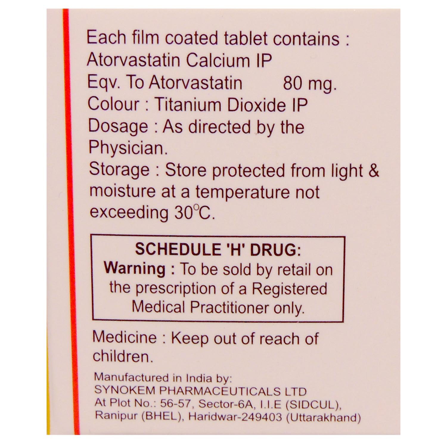 Remetor 80 Tablet 10's, Pack of 10 TABLETS Remetor 80 Tablet 10's, Pack of 10 TABLETS