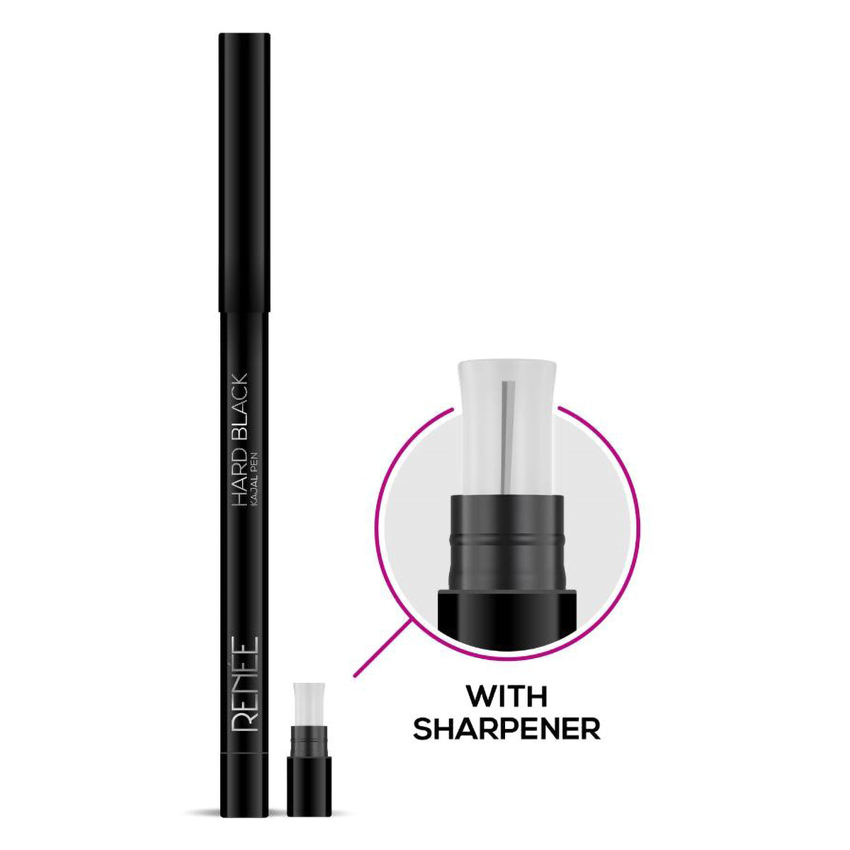 RENEE Hard Black Kajal Pen, 0.30 gm, Pack of 1 RENEE Hard Black Kajal Pen, 0.30 gm, Pack of 1