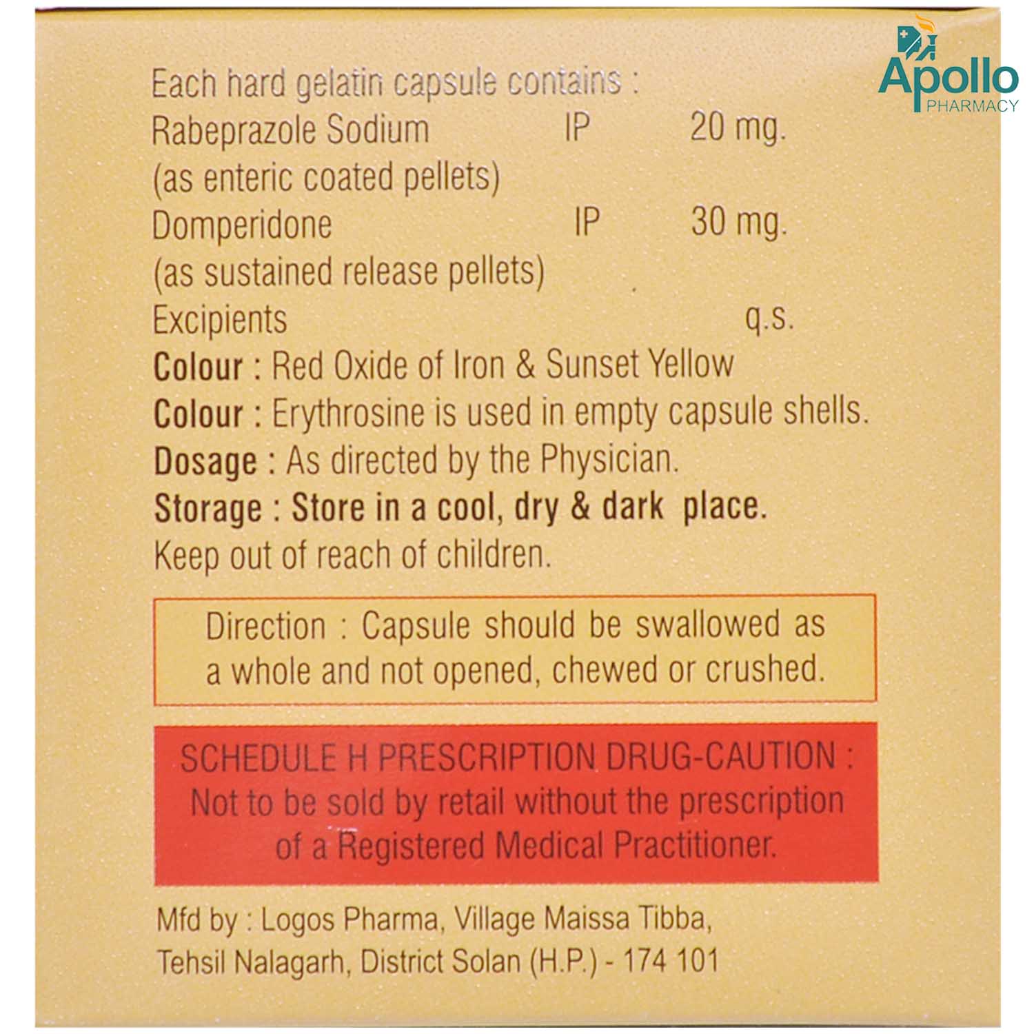 Restzole-D Capsule 10's, Pack of 10 CAPSULES Restzole-D Capsule 10's, Pack of 10 CAPSULES