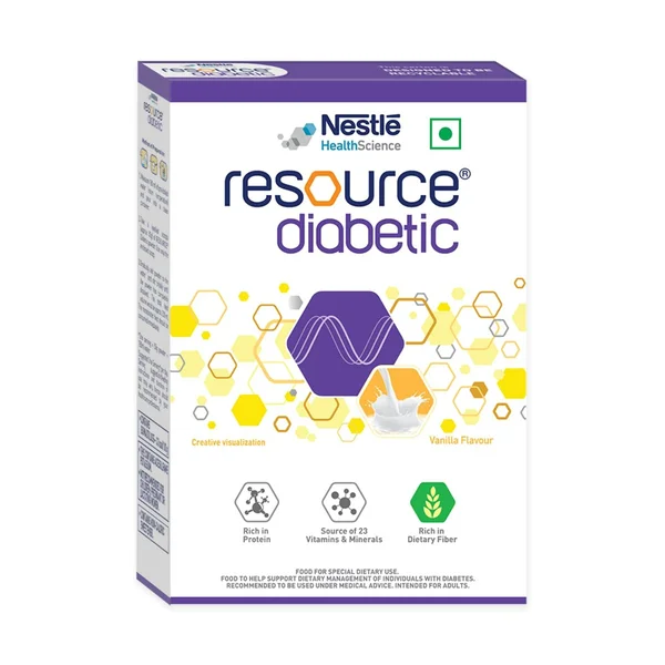 Nestle Resource Diabetic Vanilla Flavour Powder, 400 gm, Pack of 1