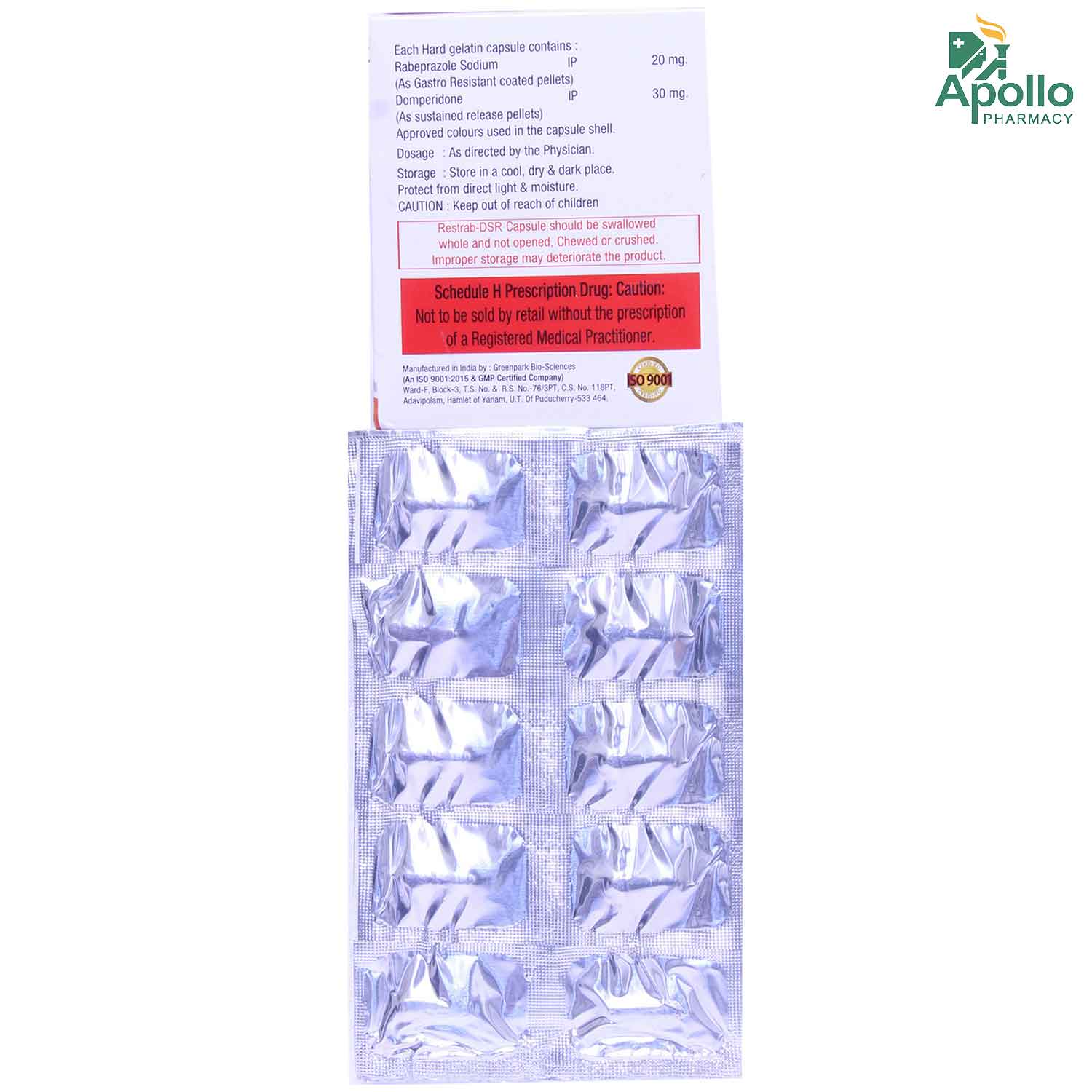 Restrab-Dsr Capsule 10's, Pack of 10 CAPSULES Restrab-Dsr Capsule 10's, Pack of 10 CAPSULES
