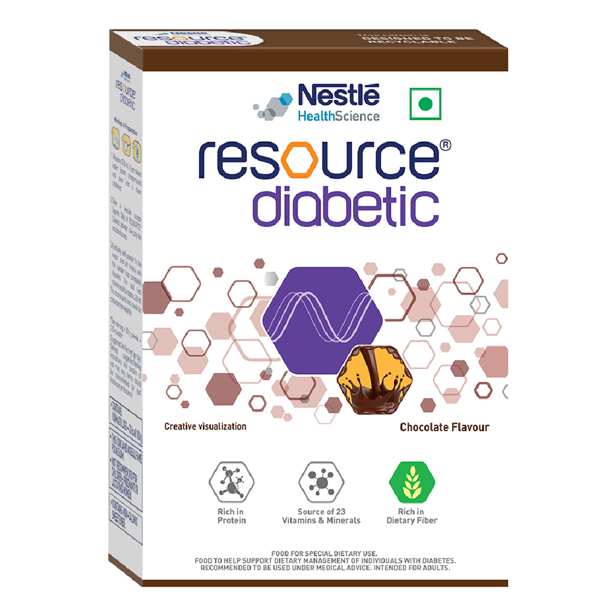 Nestle Resource Diabetic Chocolate Flavour Powder, 400 gm, Pack of 1 Nestle Resource Diabetic Chocolate Flavour Powder, 400 gm, Pack of 1