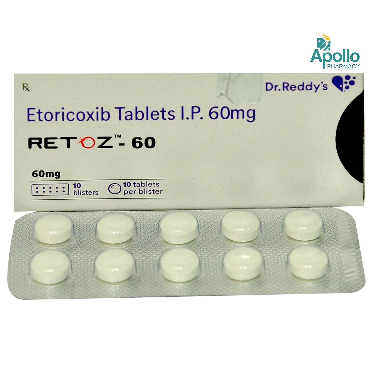 Retoz 60 Tablet 10's, Pack of 10 TABLETS Retoz 60 Tablet 10's, Pack of 10 TABLETS