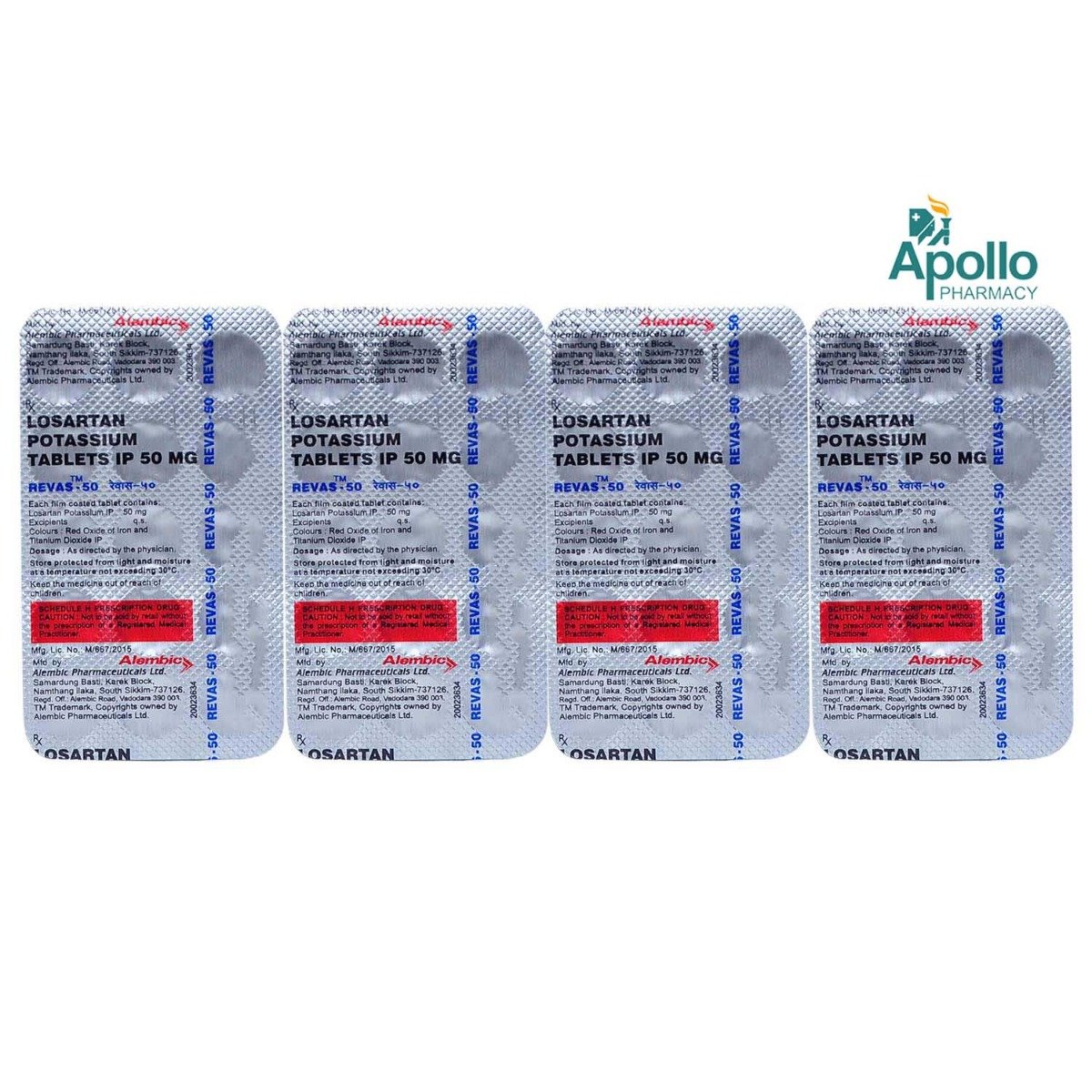 Revas 50 mg Tablet 15's, Pack of 15 TABLETS Revas 50 mg Tablet 15's, Pack of 15 TABLETS