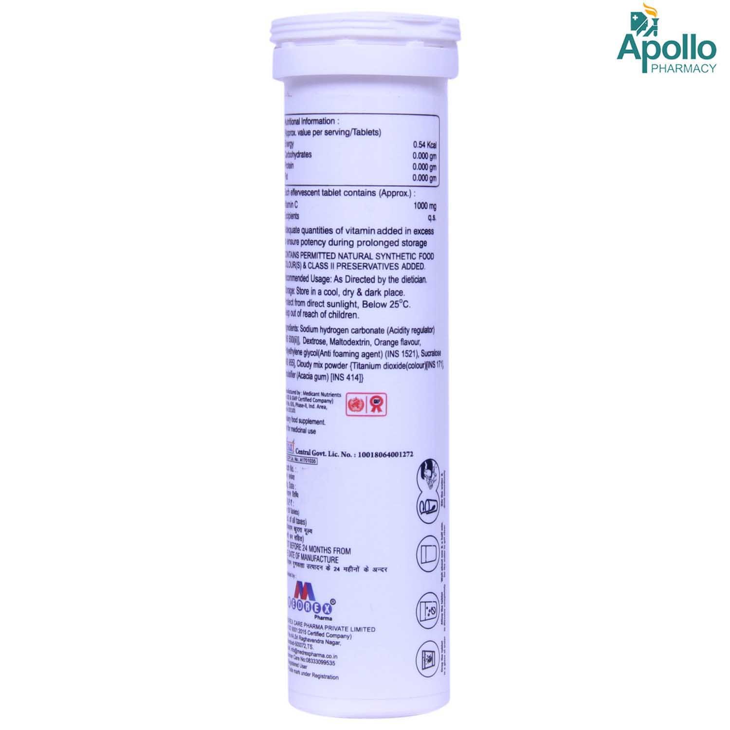 Revit C-1000 Sugar Free Orange Effervescent Tablet 20's, Pack of 1 TABLET Revit C-1000 Sugar Free Orange Effervescent Tablet 20's, Pack of 1 TABLET