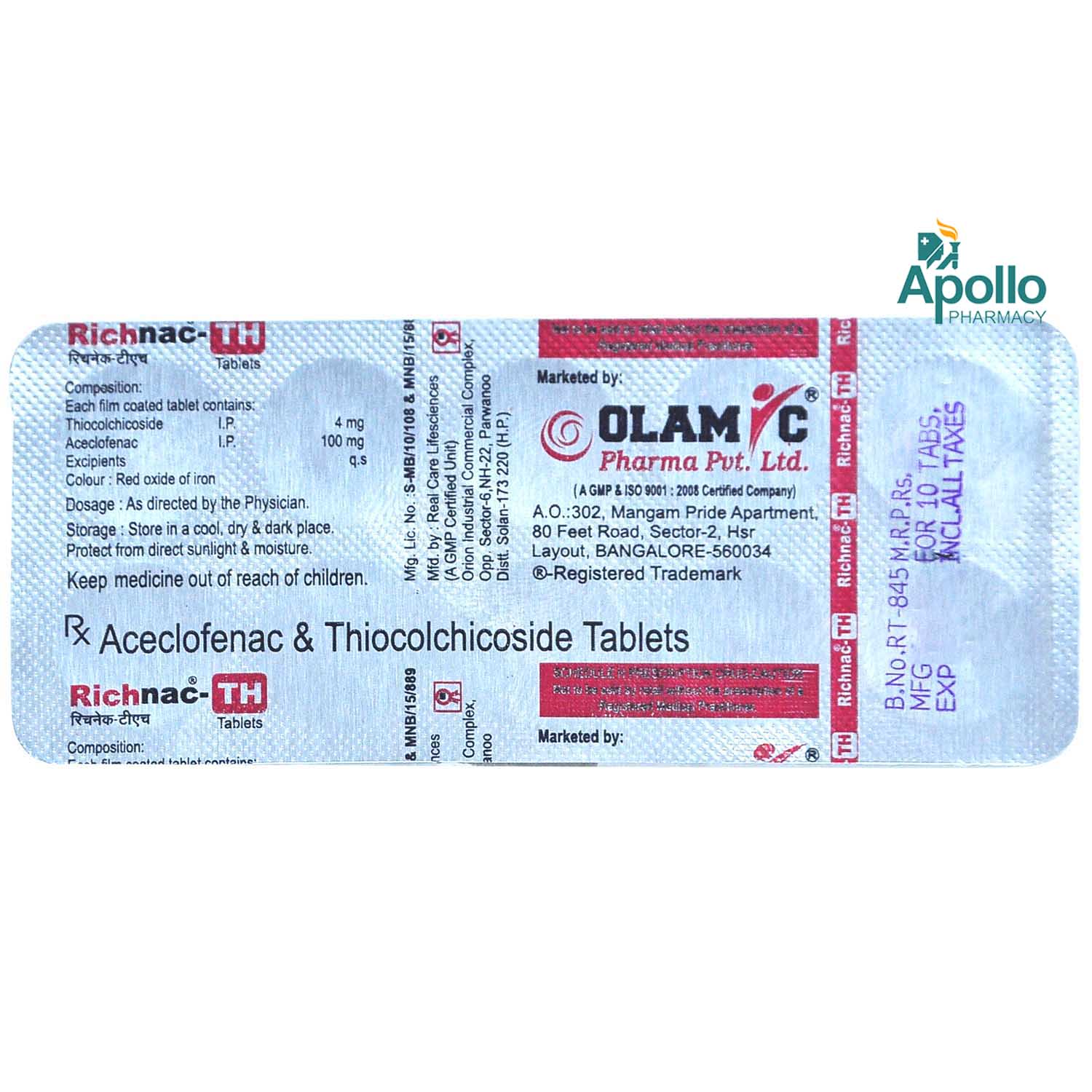 Richnac TH Tablet 10's, Pack of 10 Richnac TH Tablet 10's, Pack of 10