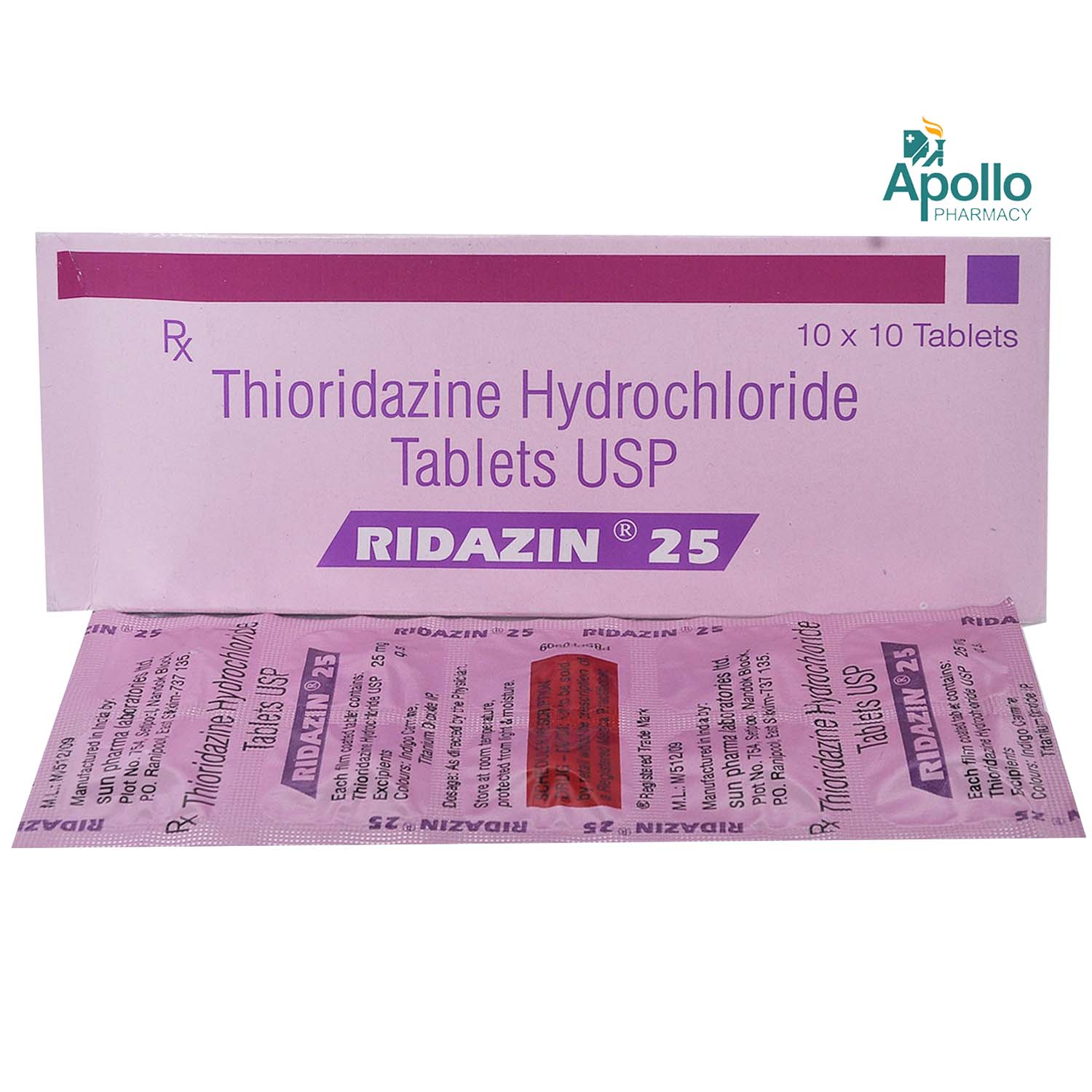 Ridazin 25 Tablet 10's, Pack of 10 TabletS Ridazin 25 Tablet 10's, Pack of 10 TabletS