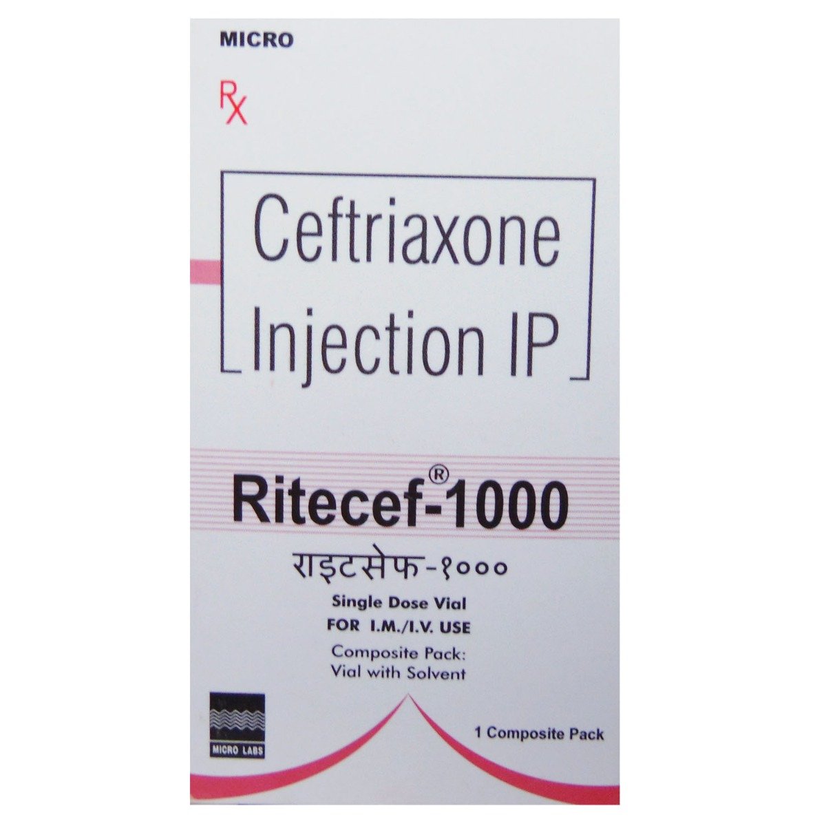 Ritecef 1000mg Injection, Pack of 1 INJECTION Ritecef 1000mg Injection, Pack of 1 INJECTION