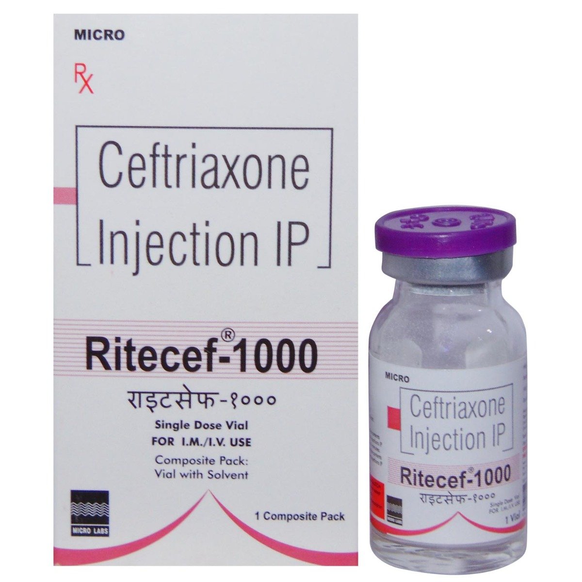 Ritecef 1000mg Injection, Pack of 1 INJECTION Ritecef 1000mg Injection, Pack of 1 INJECTION