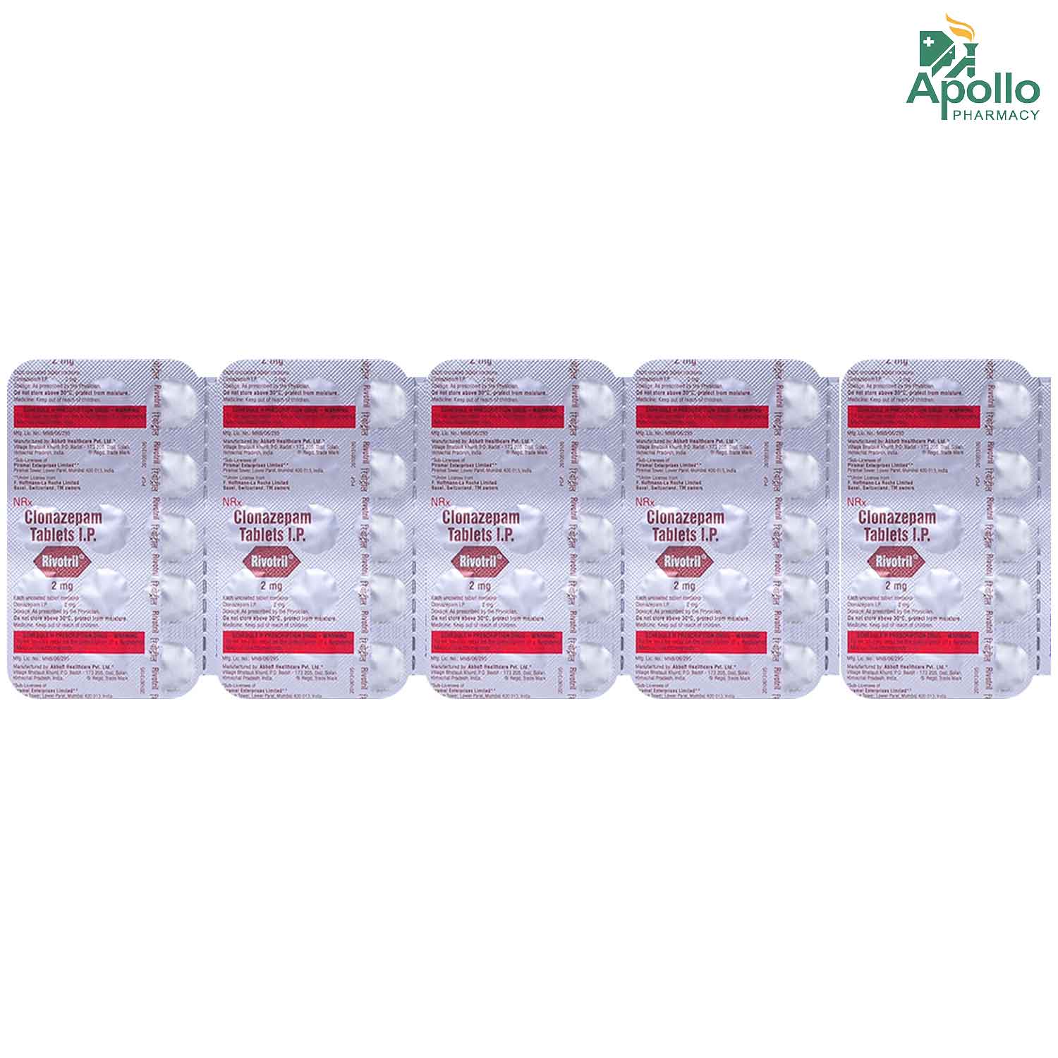 Rivotril 2 mg Tablet 15's, Pack of 15 TABLETS Rivotril 2 mg Tablet 15's, Pack of 15 TABLETS