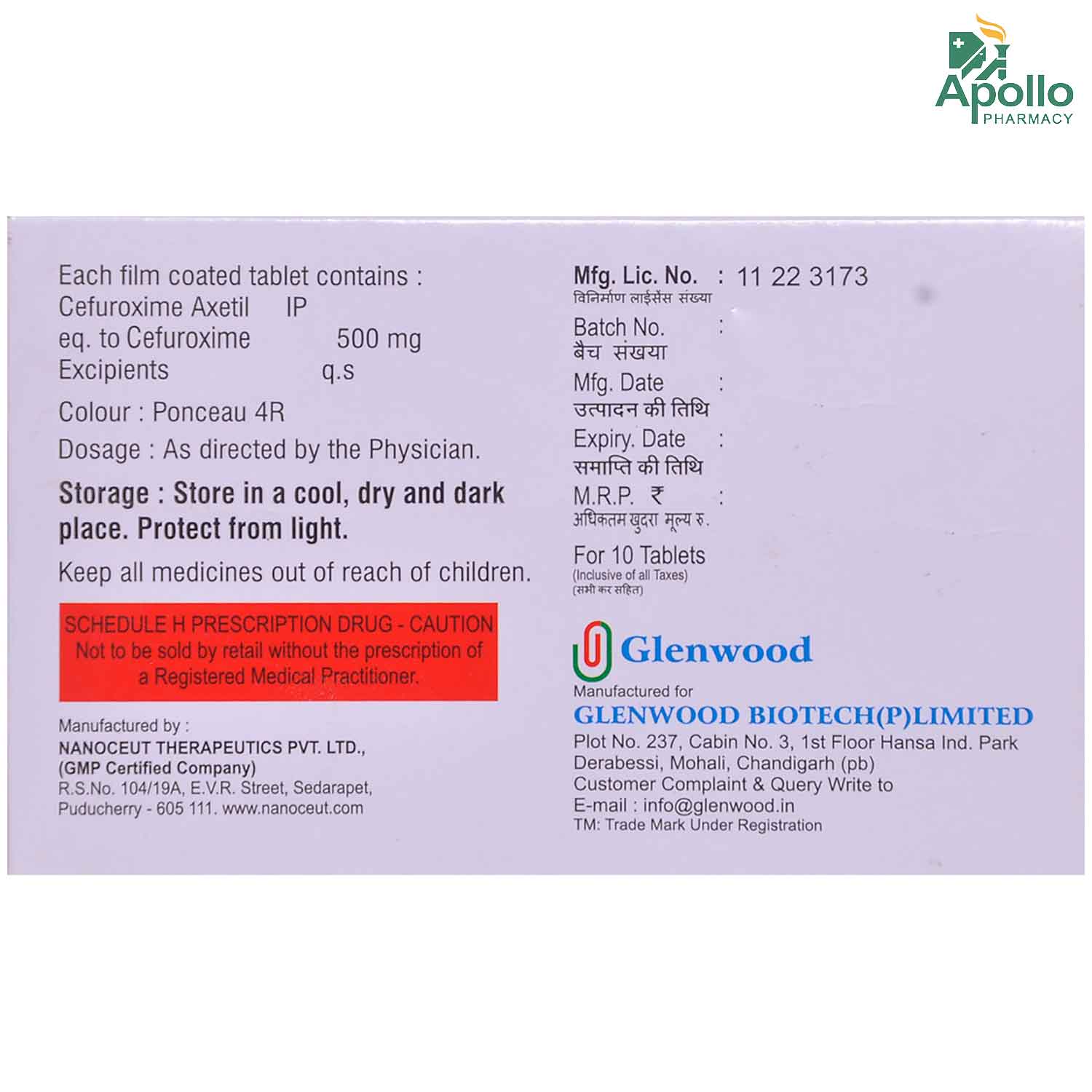 Rocktil-500 Tablet 10's, Pack of 10 TABLETS Rocktil-500 Tablet 10's, Pack of 10 TABLETS