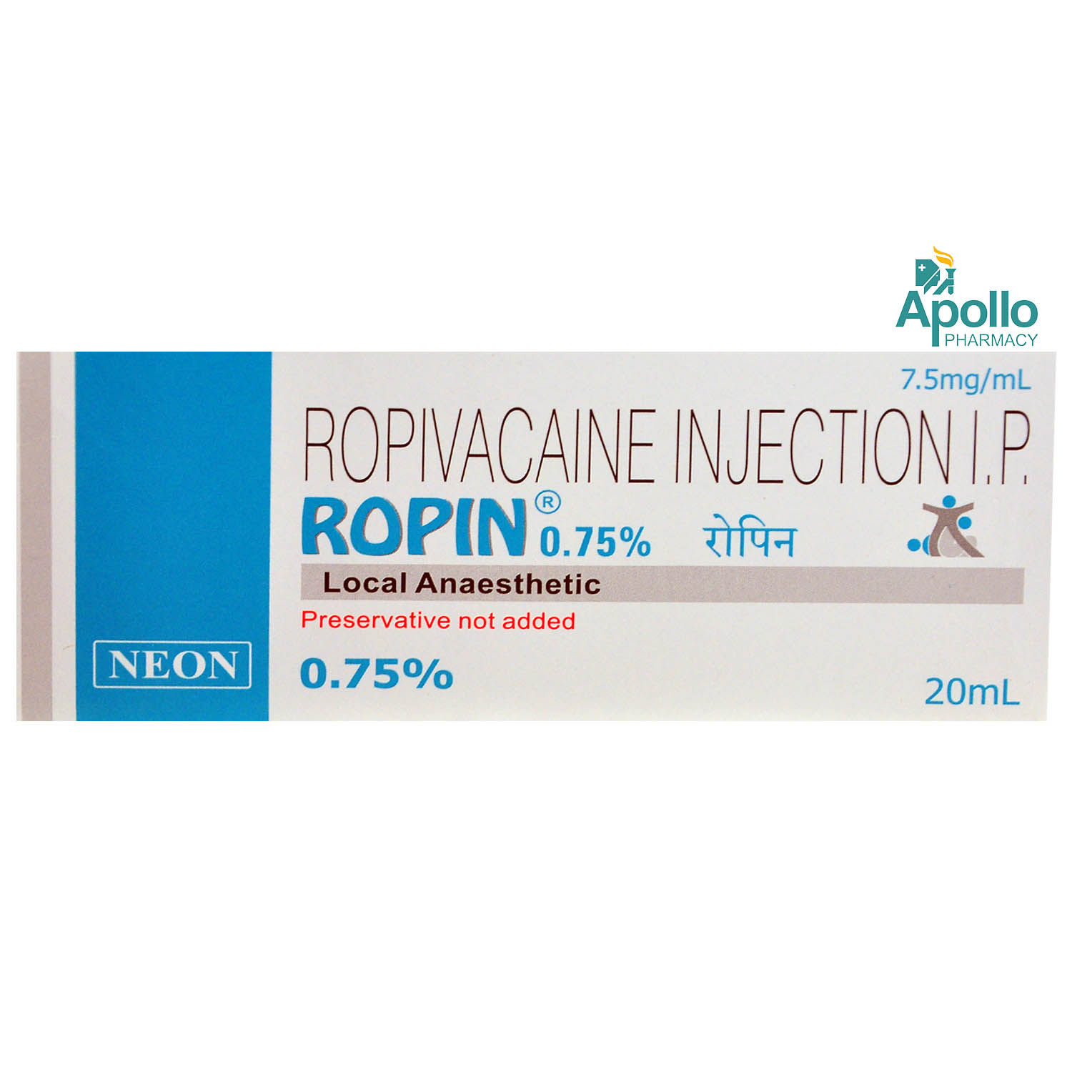 Buy ROPIN 0.75% INJECTION 20ML Online