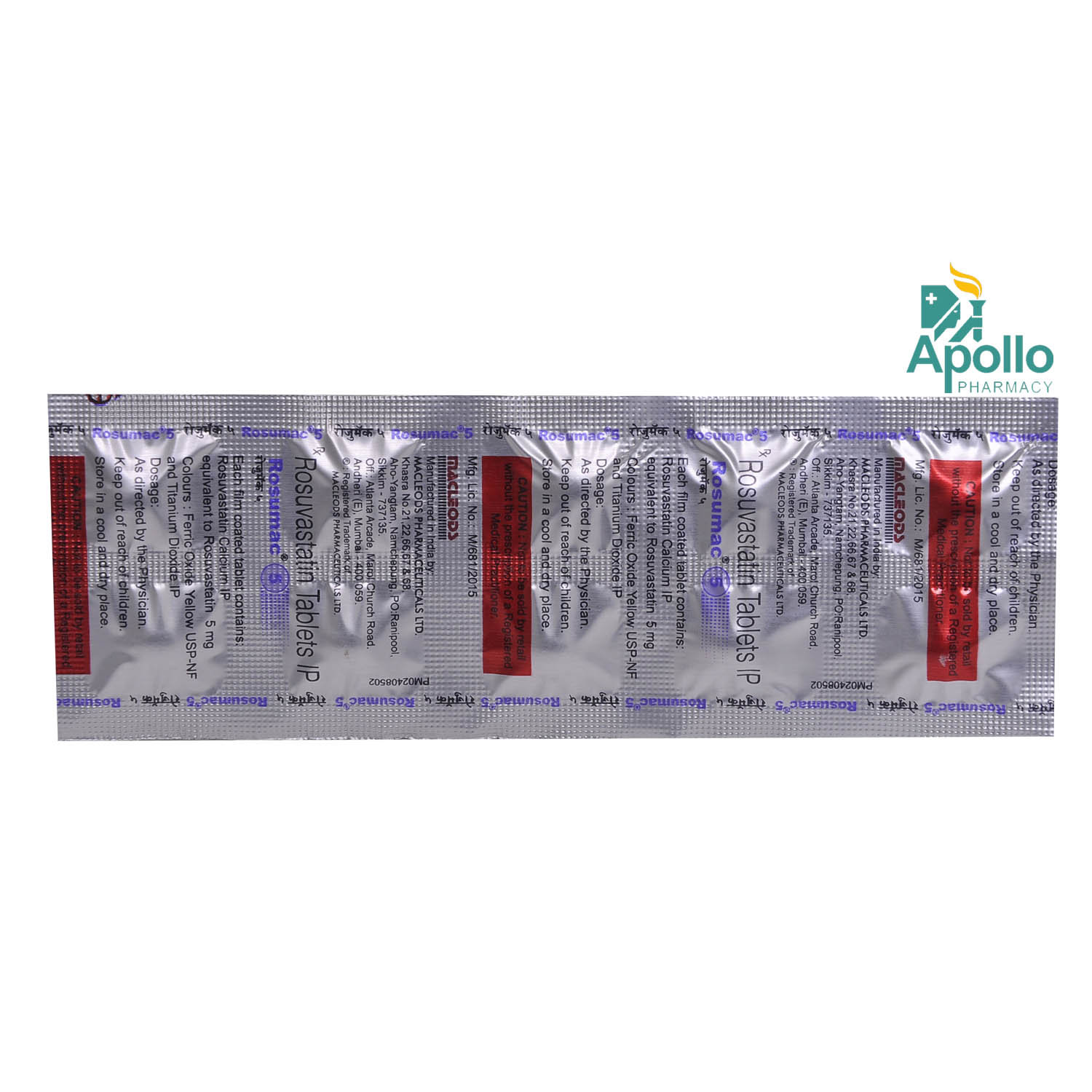 Rosumac 5 Tablet 10's, Pack of 10 TABLETS Rosumac 5 Tablet 10's, Pack of 10 TABLETS