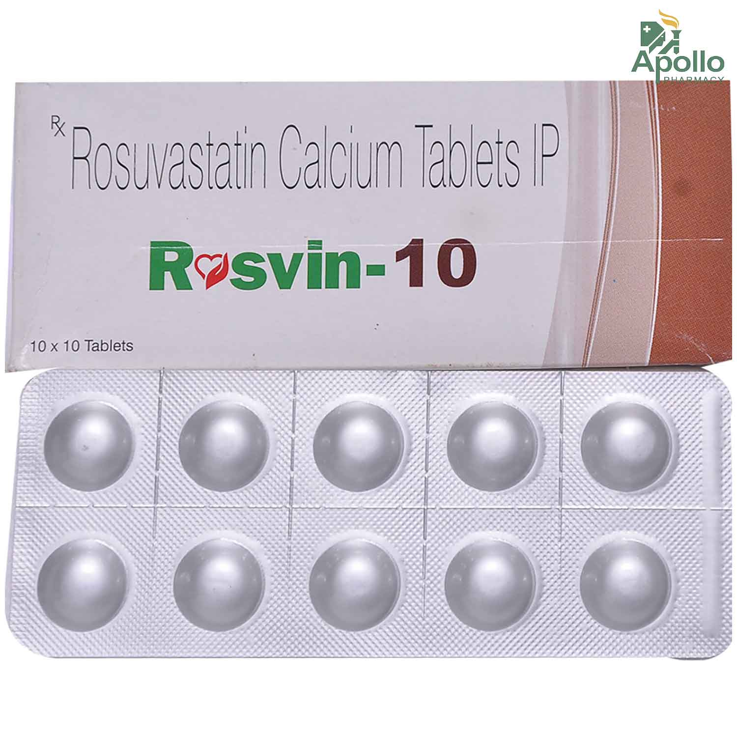 Rosvin-10 Tablet 10's, Pack of 10 TABLETS Rosvin-10 Tablet 10's, Pack of 10 TABLETS