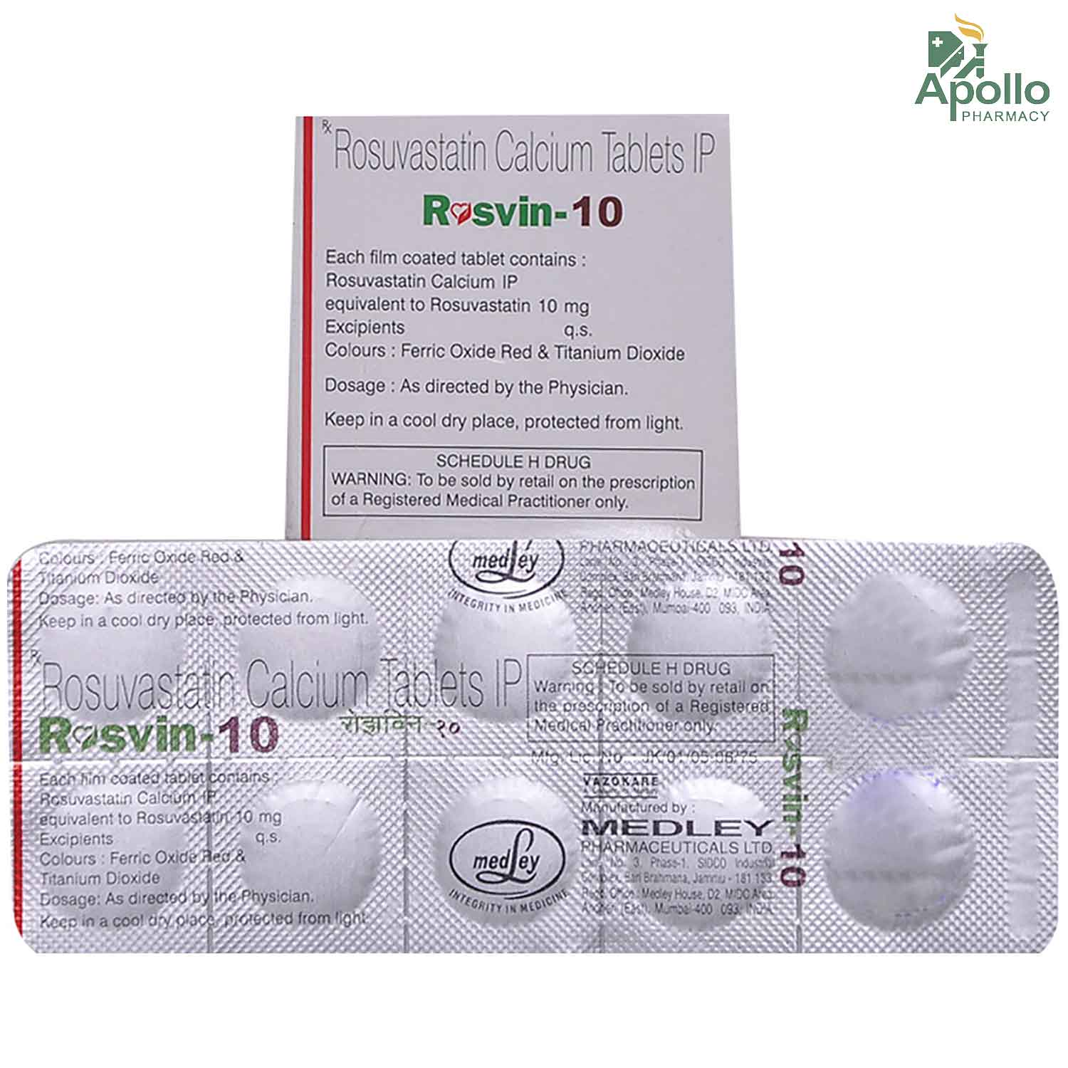Rosvin-10 Tablet 10's, Pack of 10 TABLETS Rosvin-10 Tablet 10's, Pack of 10 TABLETS