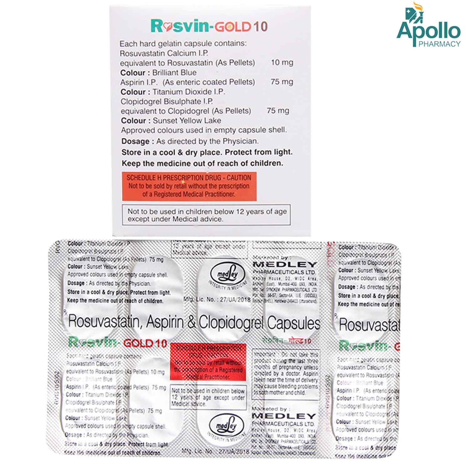 Rosvin Gold 10 Capsule 10's, Pack of 10 CAPSULES Rosvin Gold 10 Capsule 10's, Pack of 10 CAPSULES