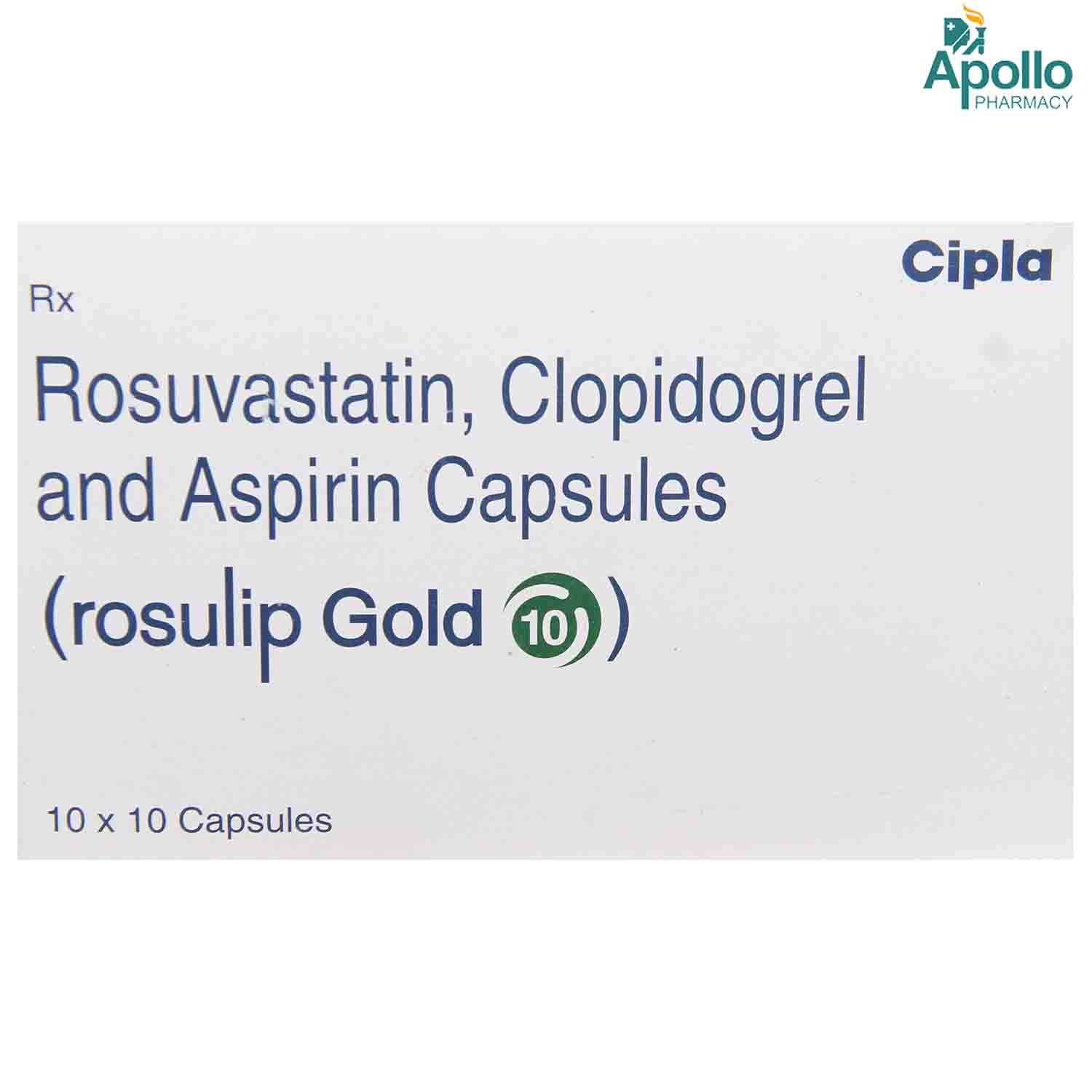 Rosulip Gold 10 Capsule 10's, Pack of 10 CAPSULES Rosulip Gold 10 Capsule 10's, Pack of 10 CAPSULES