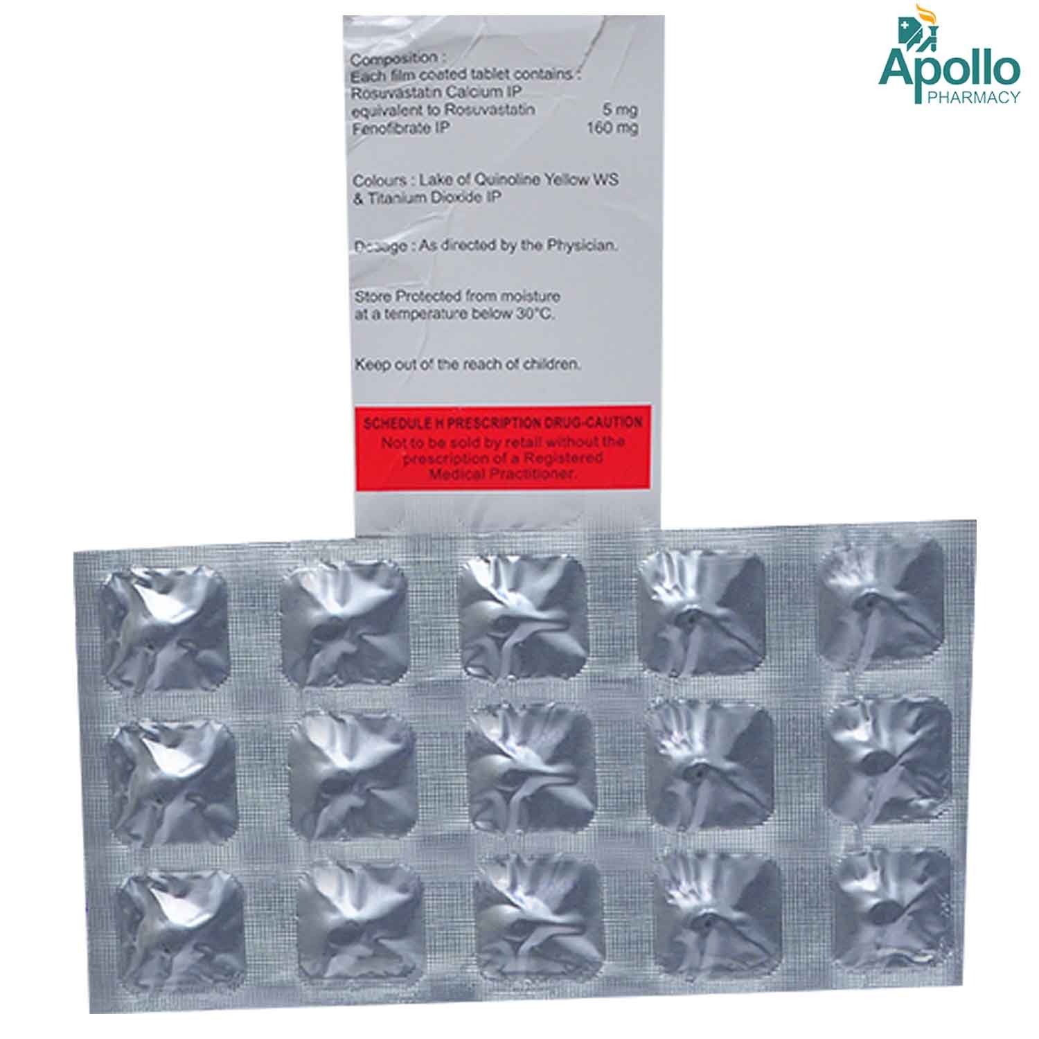 Rosufit-F 5 mg/160 mg Tablet 15's, Pack of 15 Rosufit-F 5 mg/160 mg Tablet 15's, Pack of 15