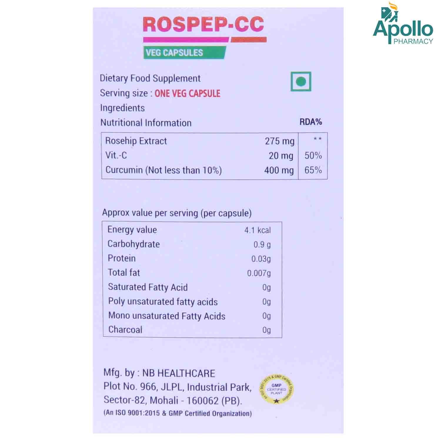 Rospep CC Capsule 20's, Pack of 1 Rospep CC Capsule 20's, Pack of 1