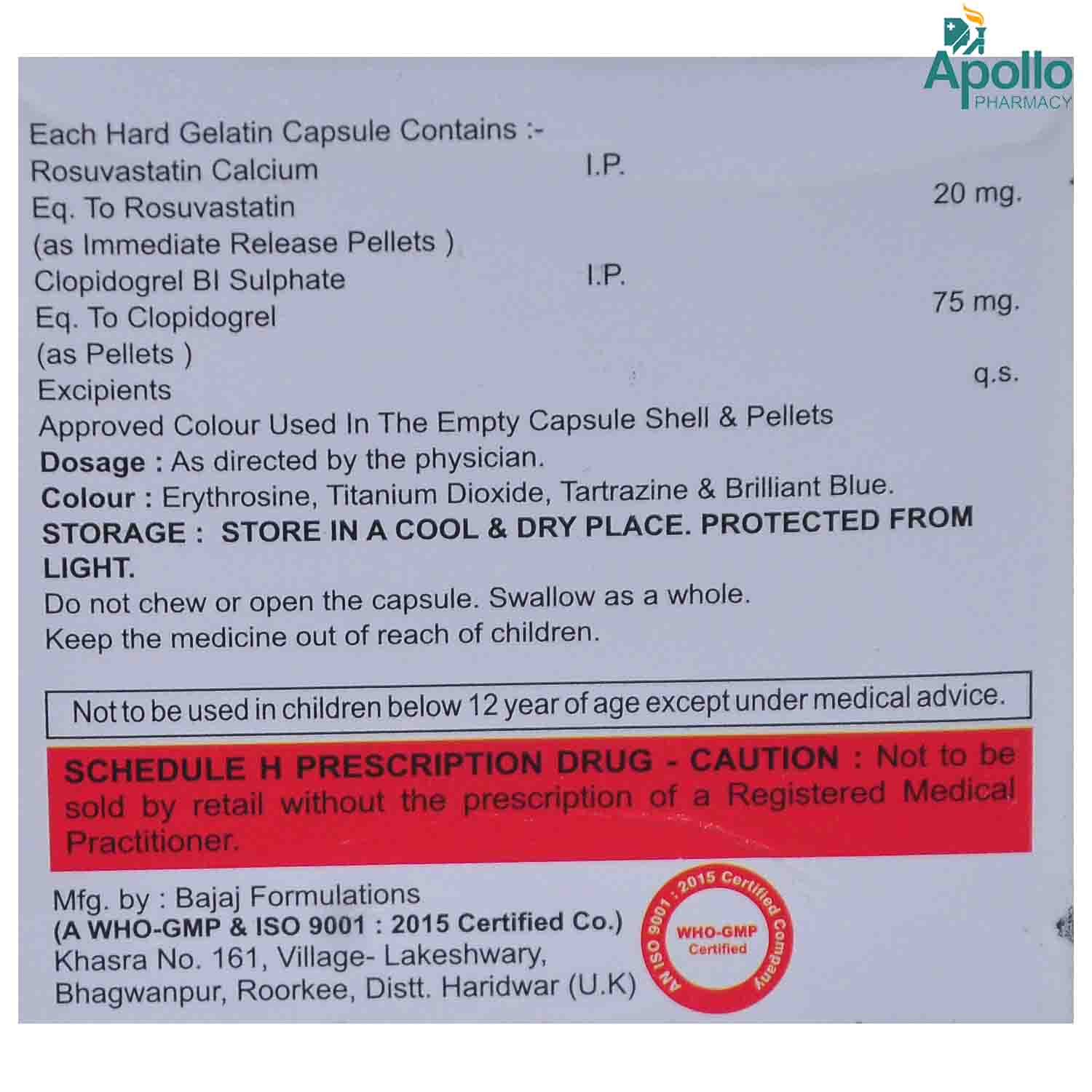 Rosunym-Cv 20 Capsule 10's, Pack of 10 CAPSULES Rosunym-Cv 20 Capsule 10's, Pack of 10 CAPSULES