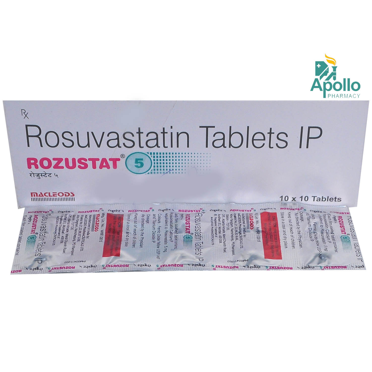 Rozustat 5 Tablet 10's, Pack of 10 TABLETS Rozustat 5 Tablet 10's, Pack of 10 TABLETS