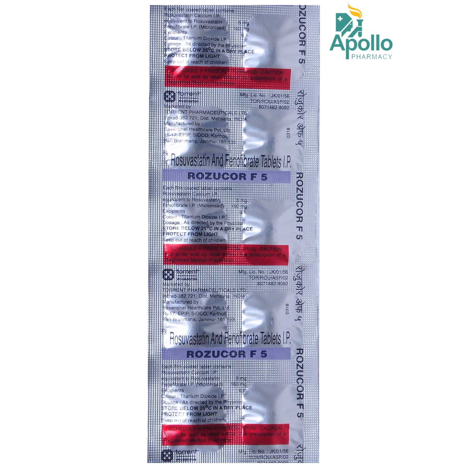 Rozucor F 5 Tablet 10's, Pack of 10 Rozucor F 5 Tablet 10's, Pack of 10