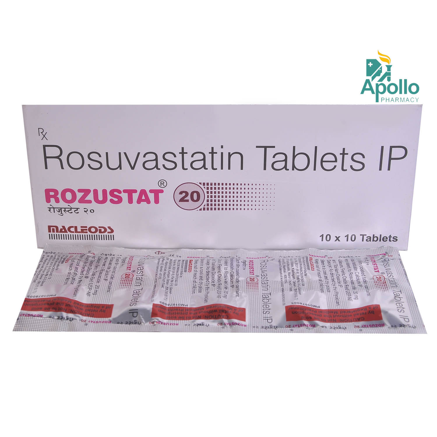 Rozustat 20 Tablet 10's, Pack of 10 TABLETS Rozustat 20 Tablet 10's, Pack of 10 TABLETS
