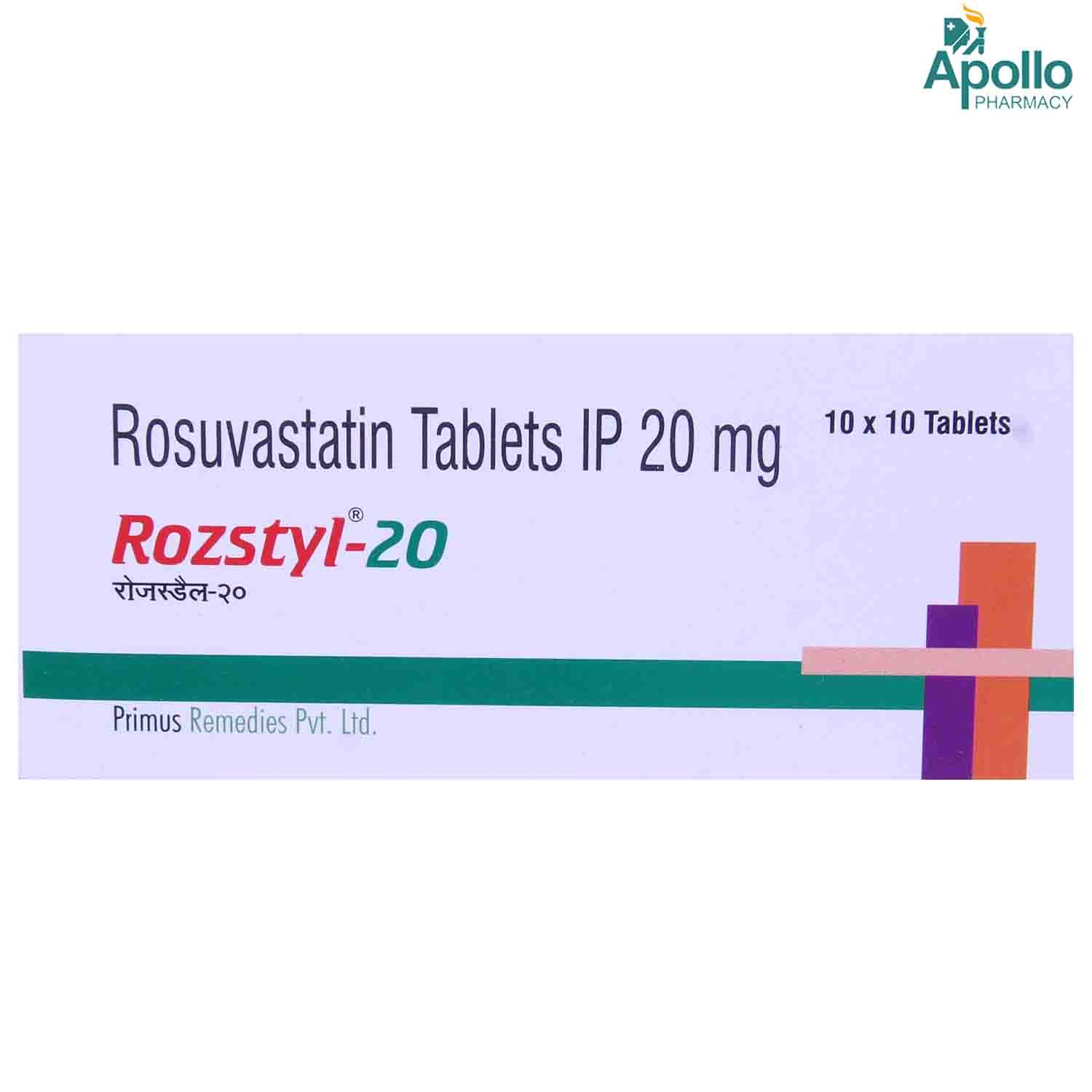 Rozstyl 20 Tablet 10's, Pack of 10 TABLETS Rozstyl 20 Tablet 10's, Pack of 10 TABLETS