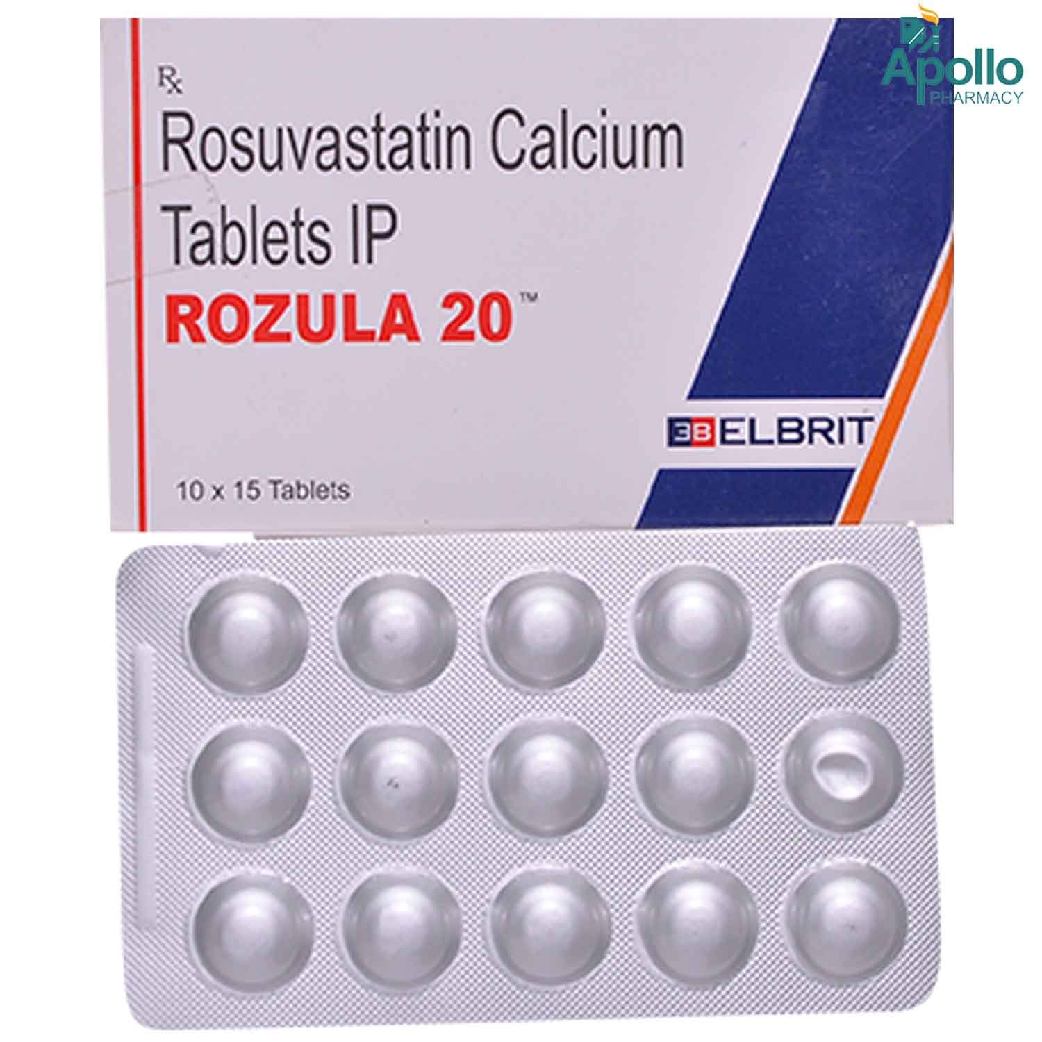 Rozula 20 mg Tablet 15's, Pack of 15 TabletS Rozula 20 mg Tablet 15's, Pack of 15 TabletS
