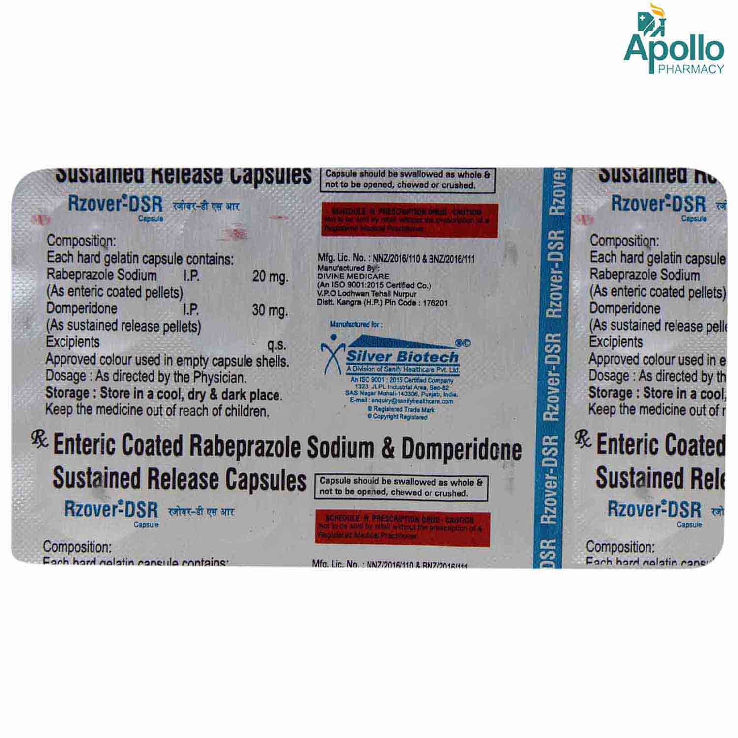 Rzover DSR Capsule 10's, Pack of 10 Rzover DSR Capsule 10's, Pack of 10