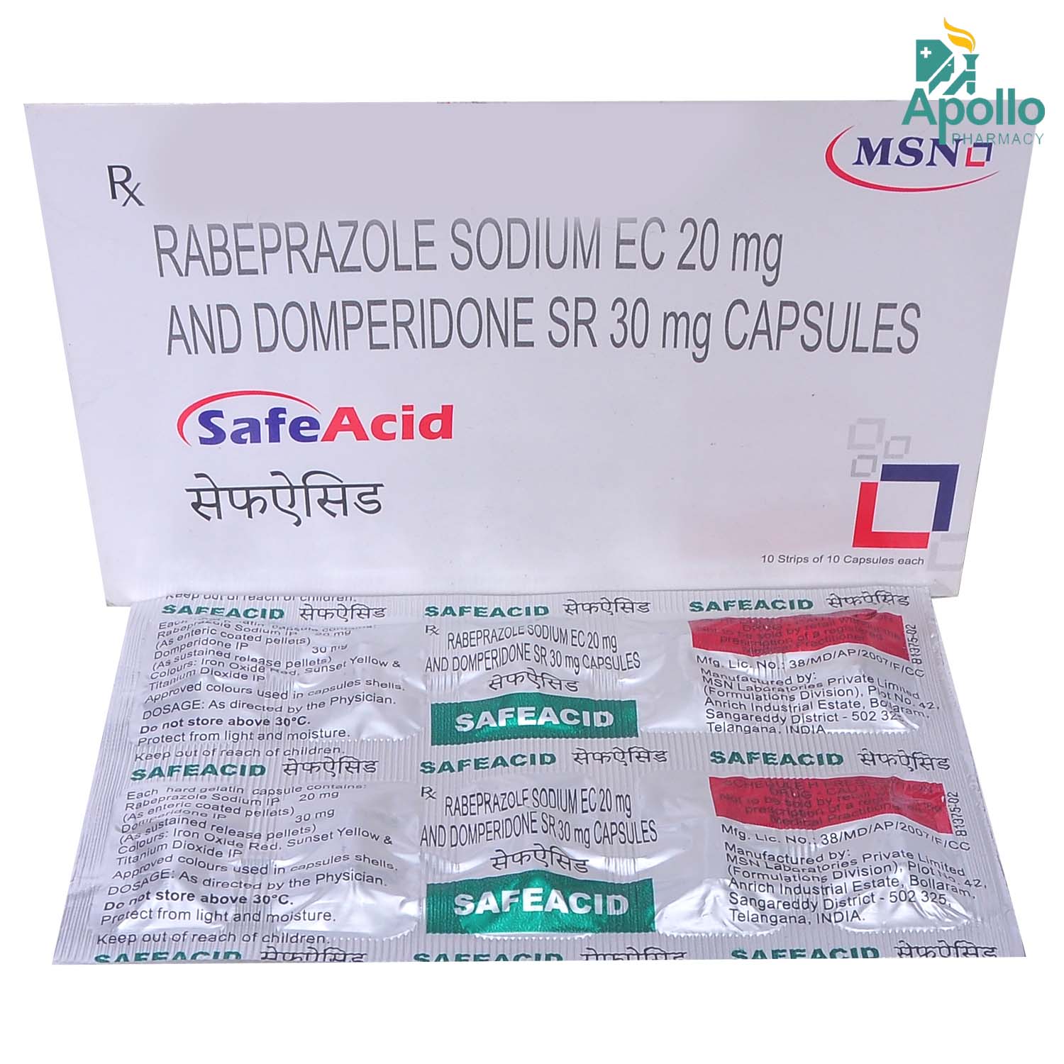Safeacid Capsule 10's, Pack of 10 CAPSULES Safeacid Capsule 10's, Pack of 10 CAPSULES
