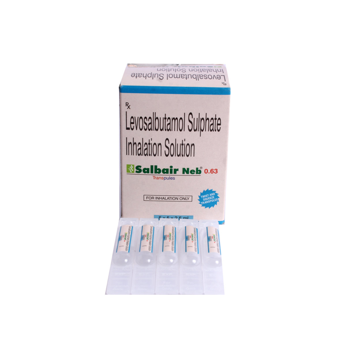 Salbair Neb Transpules 0.63 mg 1's, Pack of 1 Gel Salbair Neb Transpules 0.63 mg 1's, Pack of 1 Gel