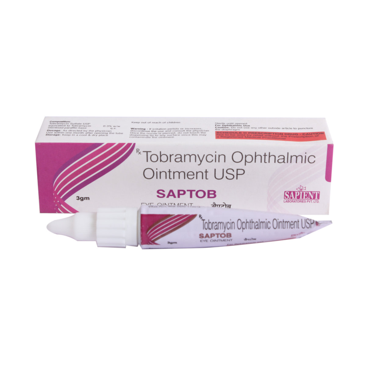 Saptob Eye Ointment 3 gm, Pack of 1 Ointment Saptob Eye Ointment 3 gm, Pack of 1 Ointment