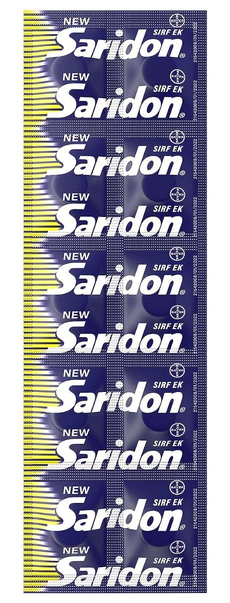 New Saridon for Fast Headache Relief, 10 Tablets, Pack of 10 New Saridon for Fast Headache Relief, 10 Tablets, Pack of 10