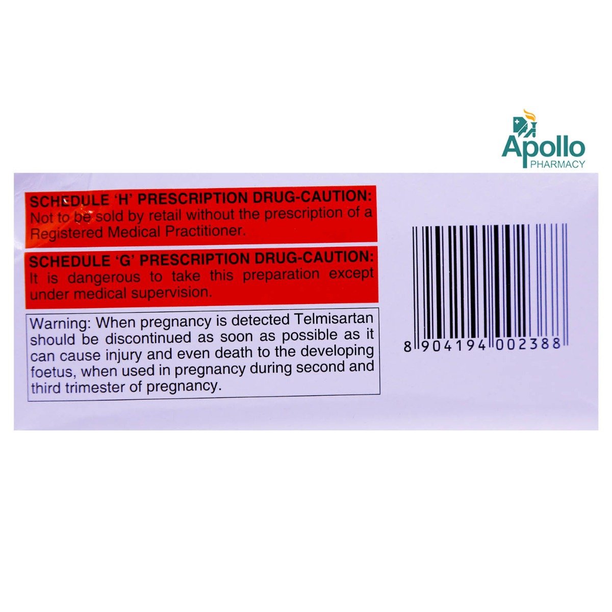 Sartel H 80 Tablet 15's, Pack of 15 Sartel H 80 Tablet 15's, Pack of 15