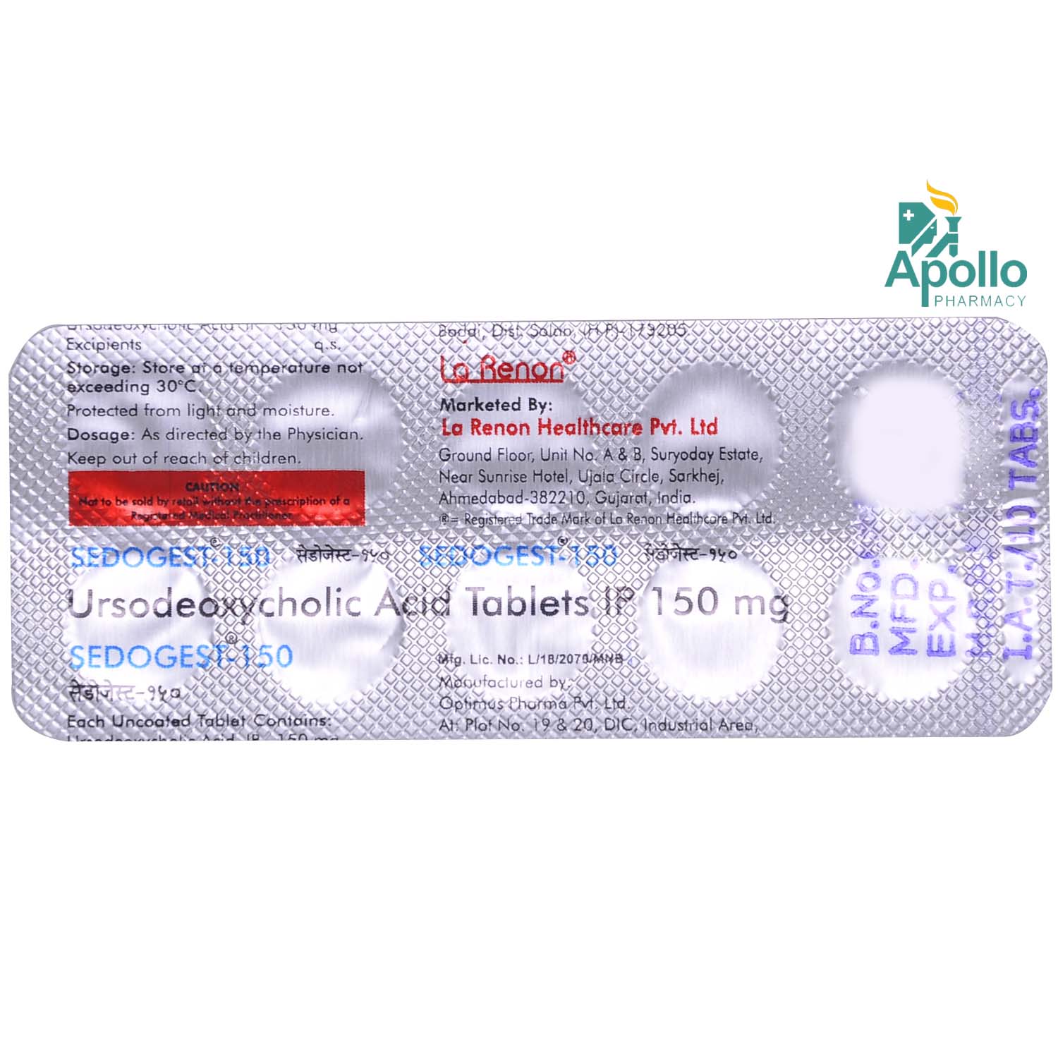 Sedogest-150 Tablet 10's, Pack of 10 TabletS Sedogest-150 Tablet 10's, Pack of 10 TabletS