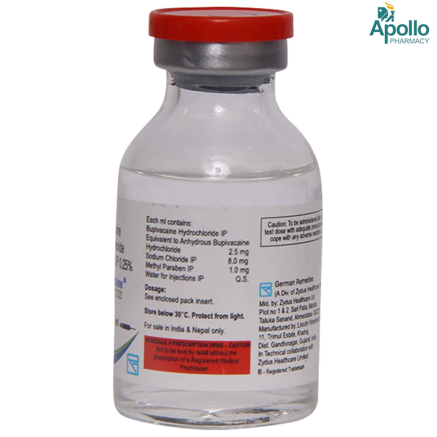 Sensorcaine 20ml 0.25 % Injection, Pack of 1 INJECTION Sensorcaine 20ml 0.25 % Injection, Pack of 1 INJECTION