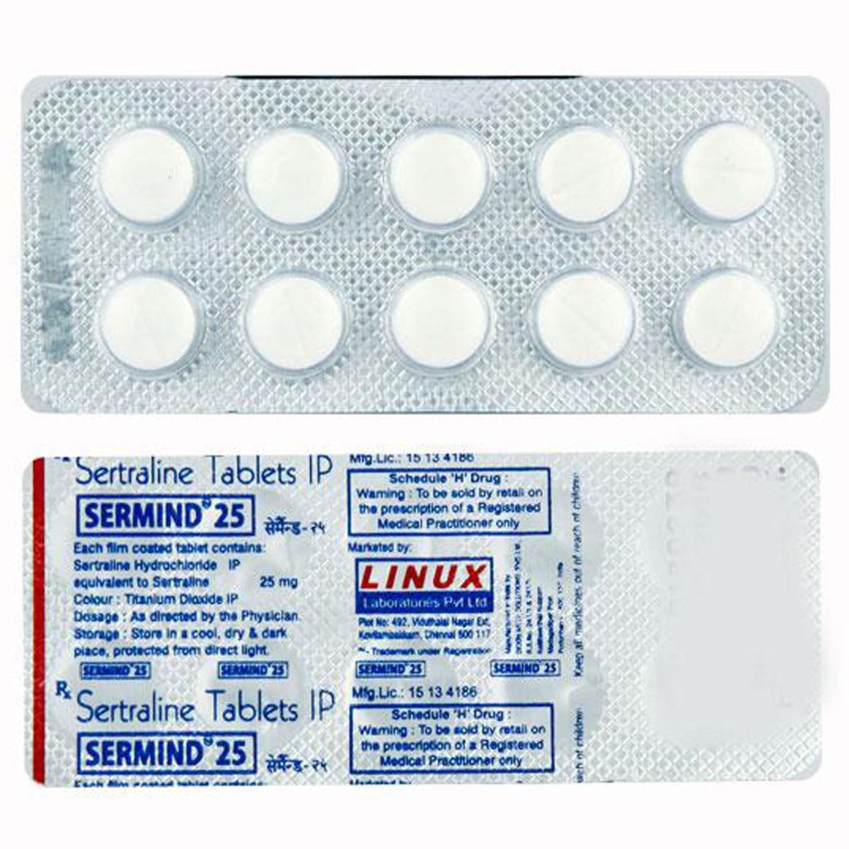 Buy Sermind 25 Tablet 10's Online