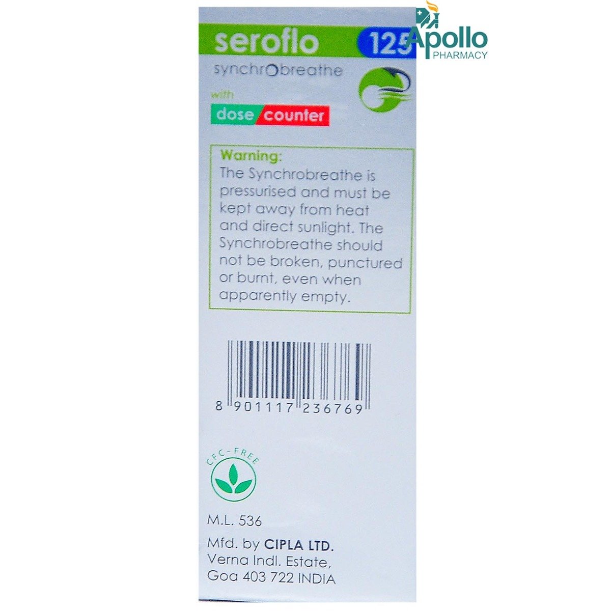 Seroflo 125 Synchrobreathe 120 mdi, Pack of 1 Seroflo 125 Synchrobreathe 120 mdi, Pack of 1
