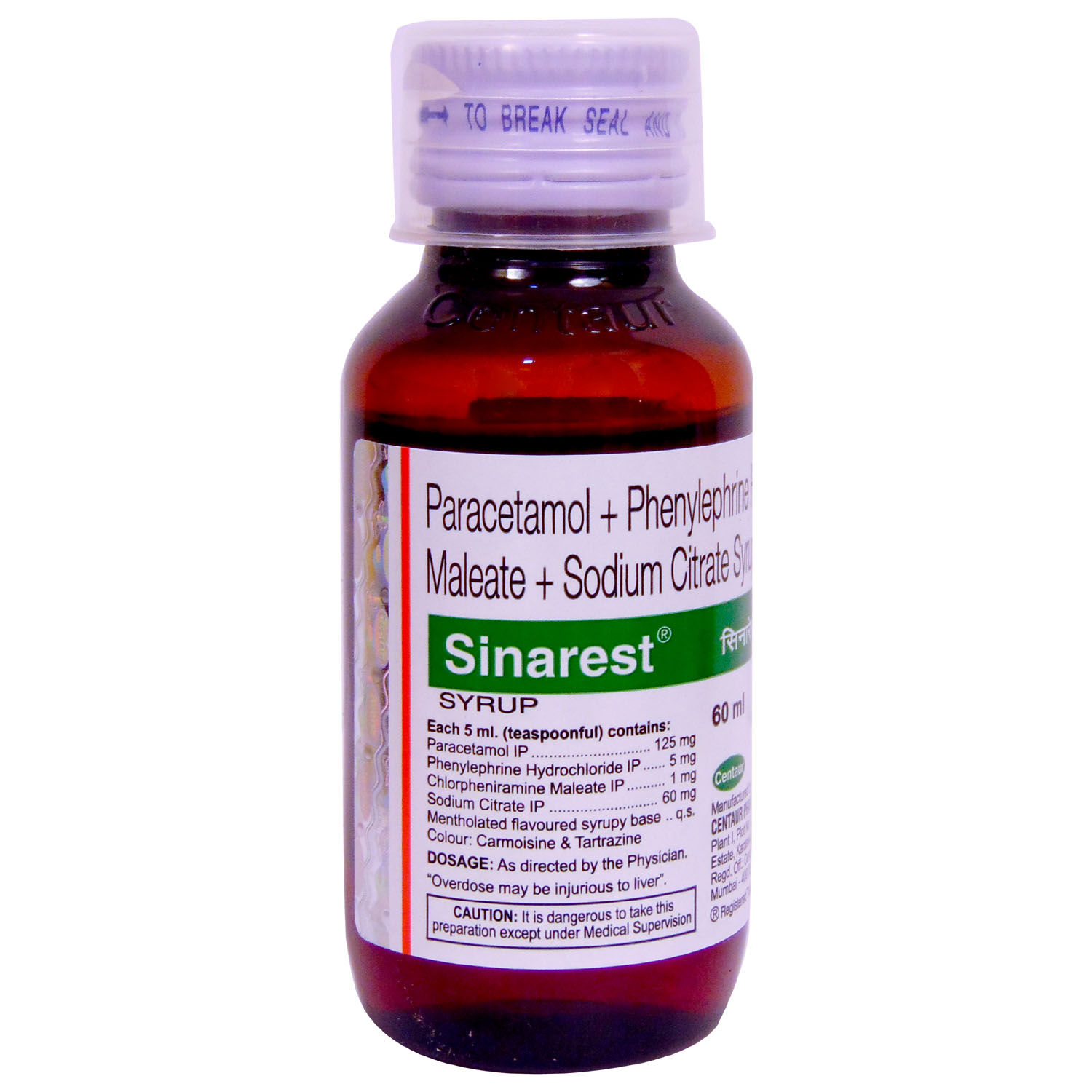 Buy Sinarest Syrup 60 ml Online