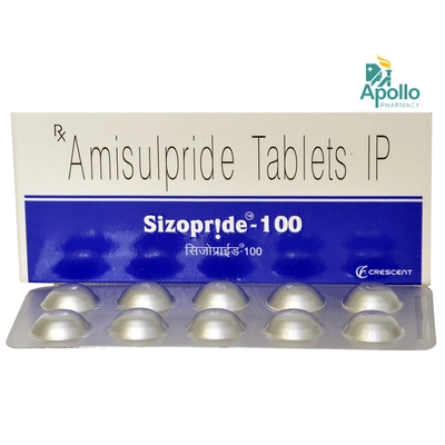 Sizopride-100 Tablet 10's, Pack of 10 TABLETS