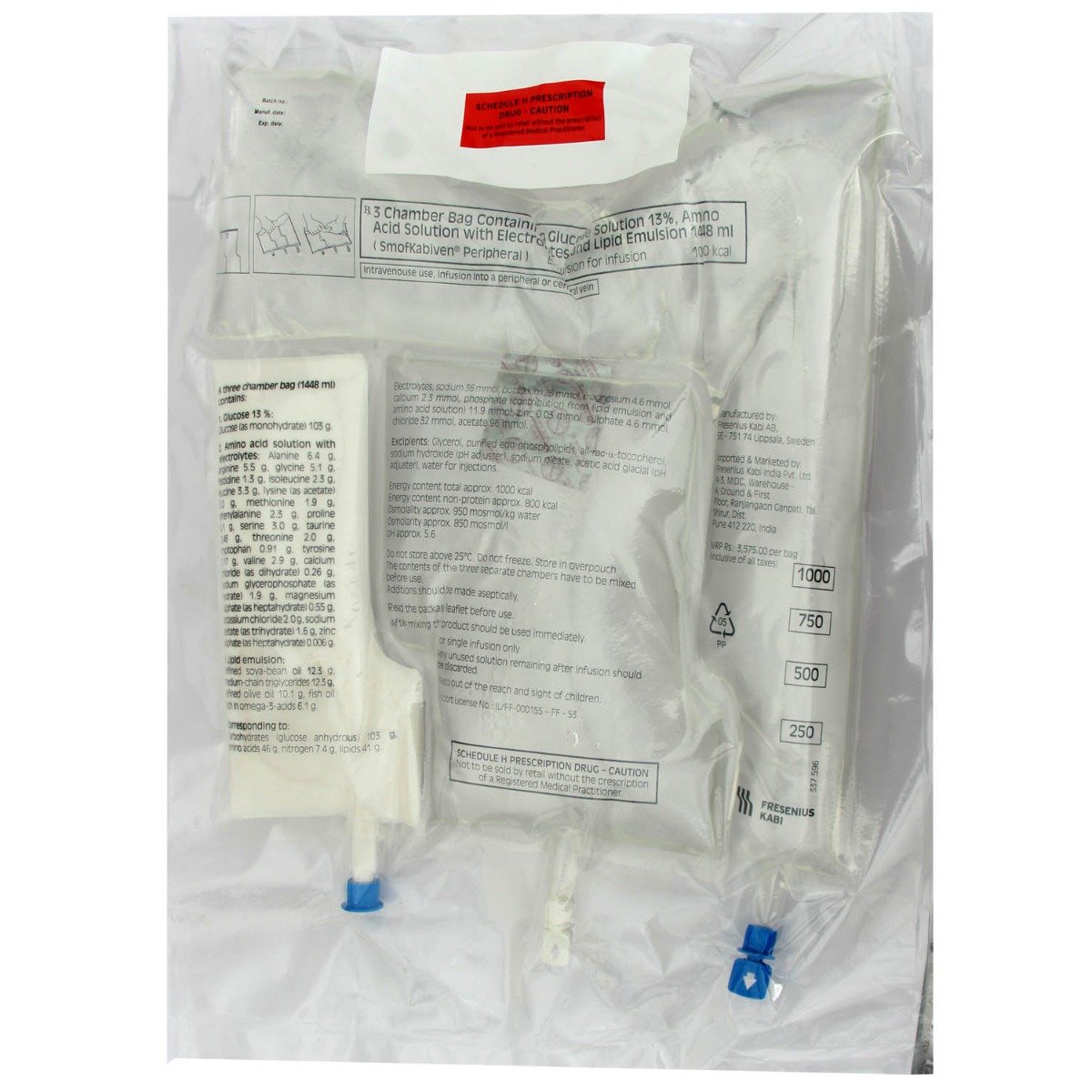 Smofkabiven Infusion 1448 ml, Pack of 1 Smofkabiven Infusion 1448 ml, Pack of 1