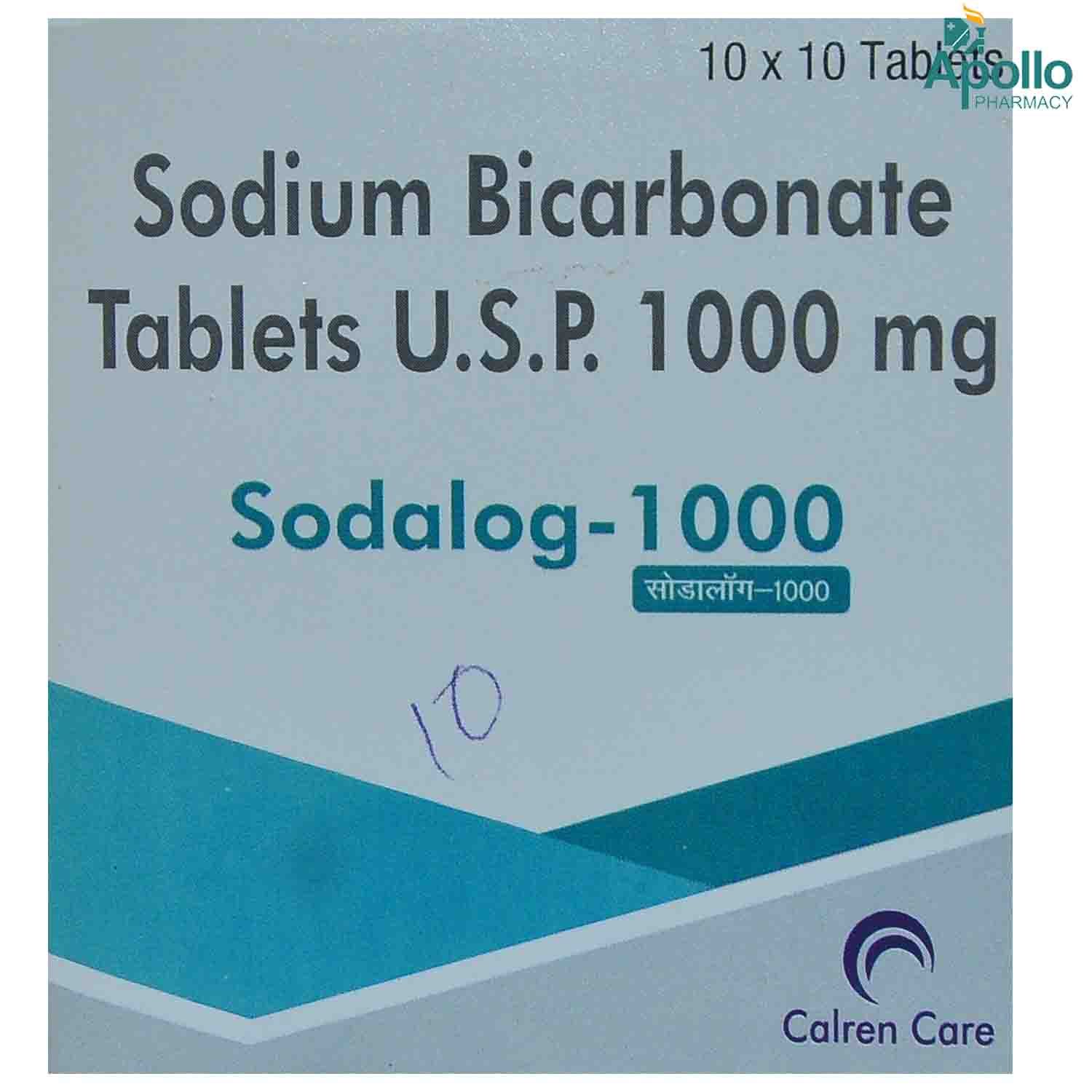 Buy SODALOG 1000MG TABLET 10'S Online