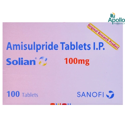 SOLIAN 100MG TABLET, Pack of 10 TABLETS