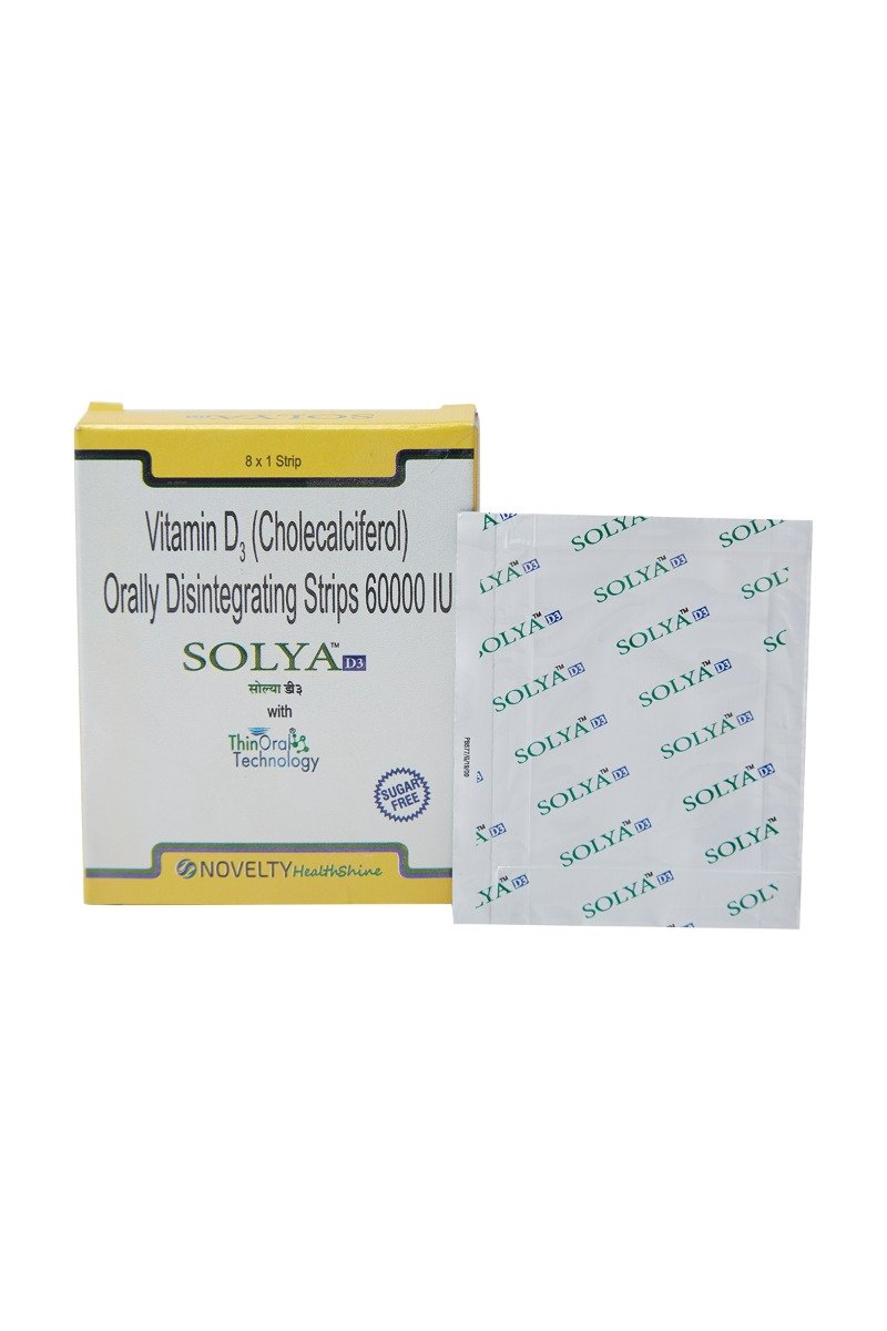 Solya D3 Sugar Free Disintegrating Strips 8's, Pack of 1 STRIPS Solya D3 Sugar Free Disintegrating Strips 8's, Pack of 1 STRIPS