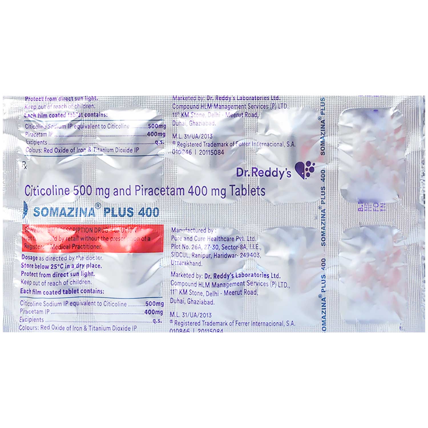 Somazina Plus 400 Tablet 10's, Pack of 10 TABLETS Somazina Plus 400 Tablet 10's, Pack of 10 TABLETS