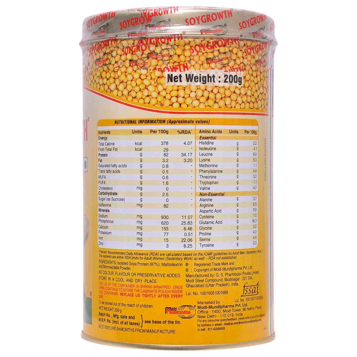 Soygrowth Powder 200 gm, Pack of 1 POWDER Soygrowth Powder 200 gm, Pack of 1 POWDER