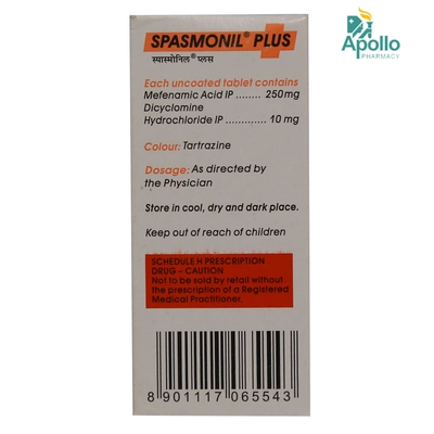 Spasmonil Plus Tablet 10's, Pack of 10 TABLETS