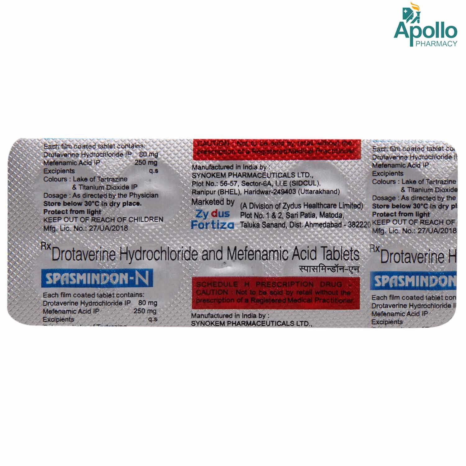 Spasmindon N Tablet 10's, Pack of 10 TABLETS Spasmindon N Tablet 10's, Pack of 10 TABLETS