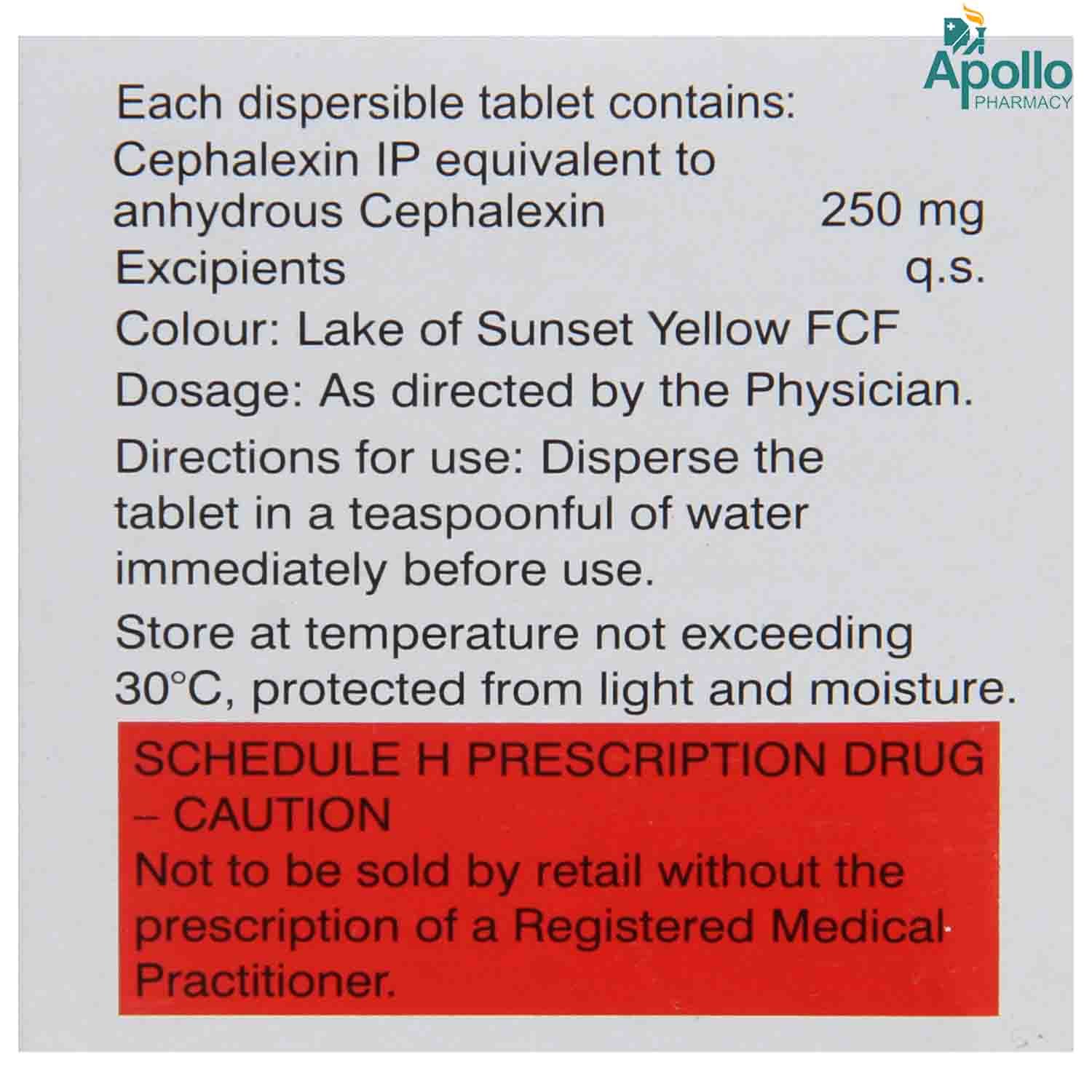 Sporidex DS 250 Tablet 10's, Pack of 10 TABLETS Sporidex DS 250 Tablet 10's, Pack of 10 TABLETS
